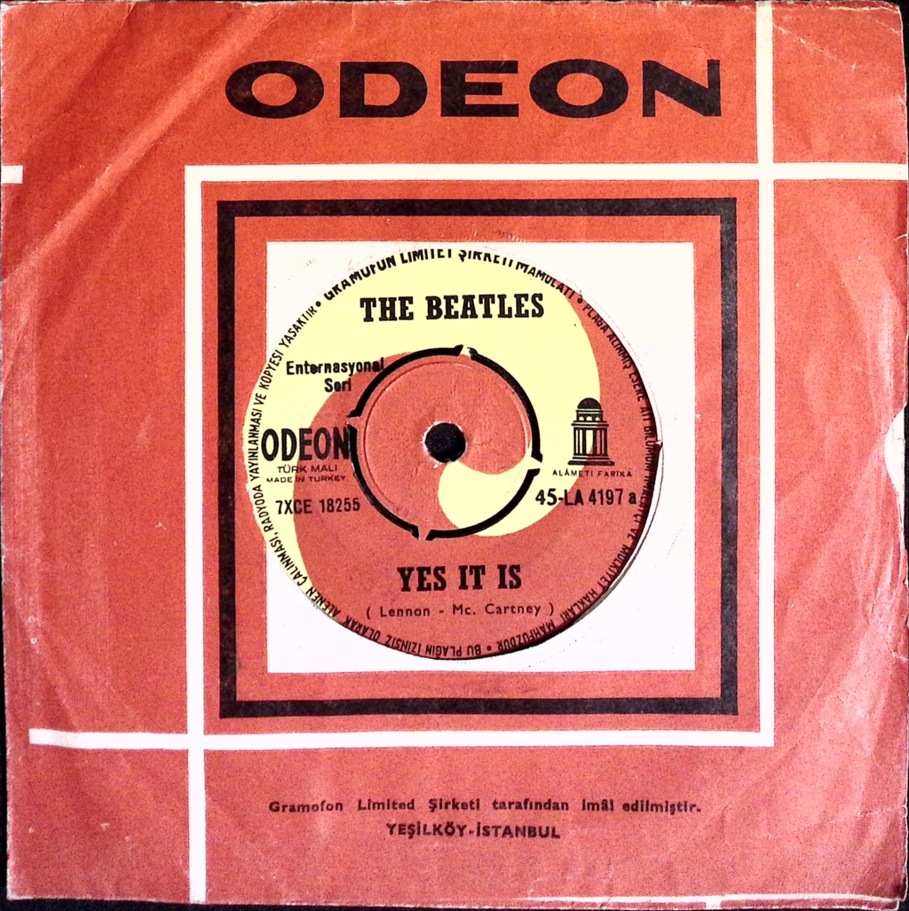 The Beatles - Yes It Is / Ticket To Ride (Turkey)
