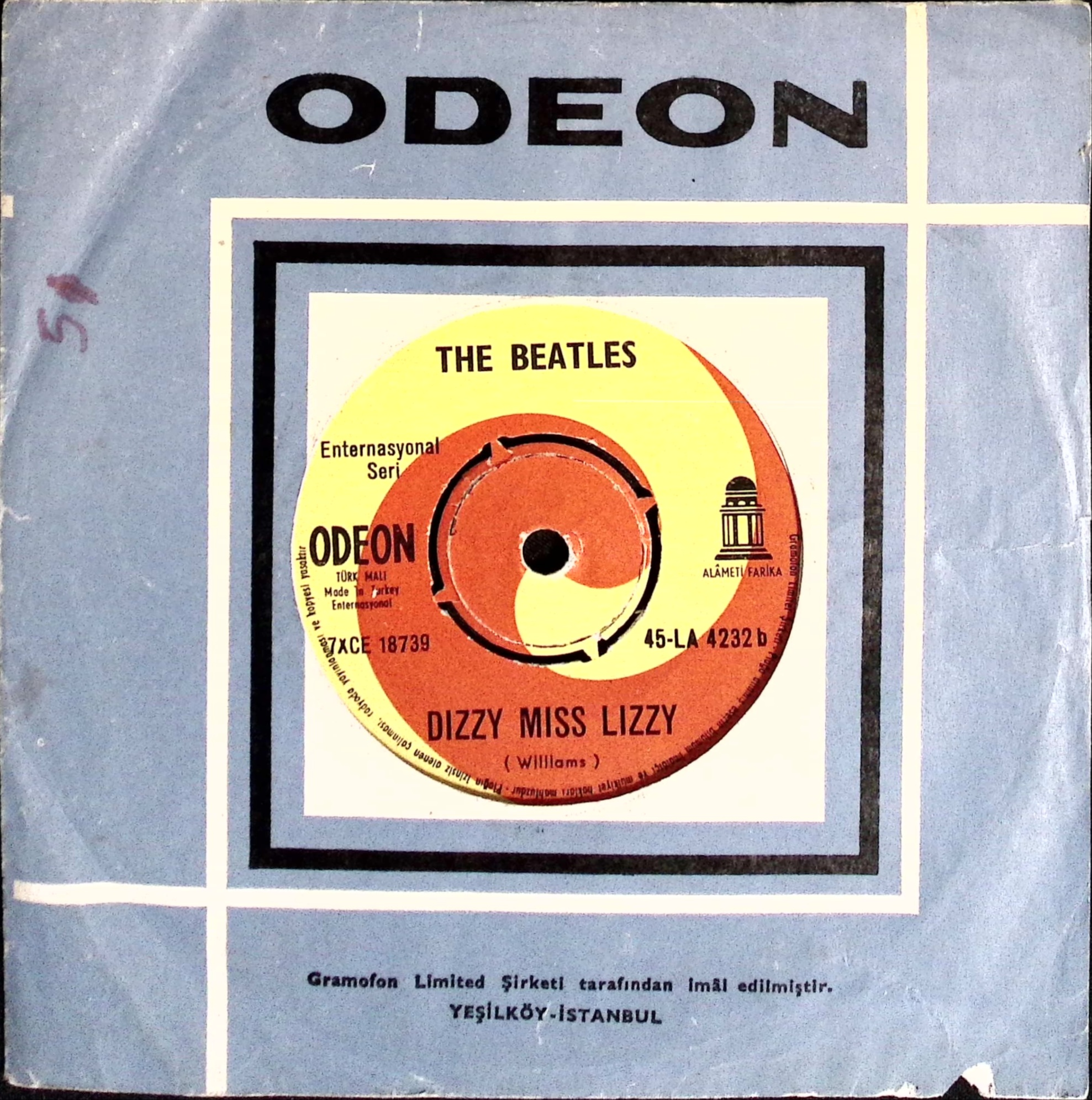 The Beatles - Yesterday / Dizzy Miss Lizzy (Turkey)