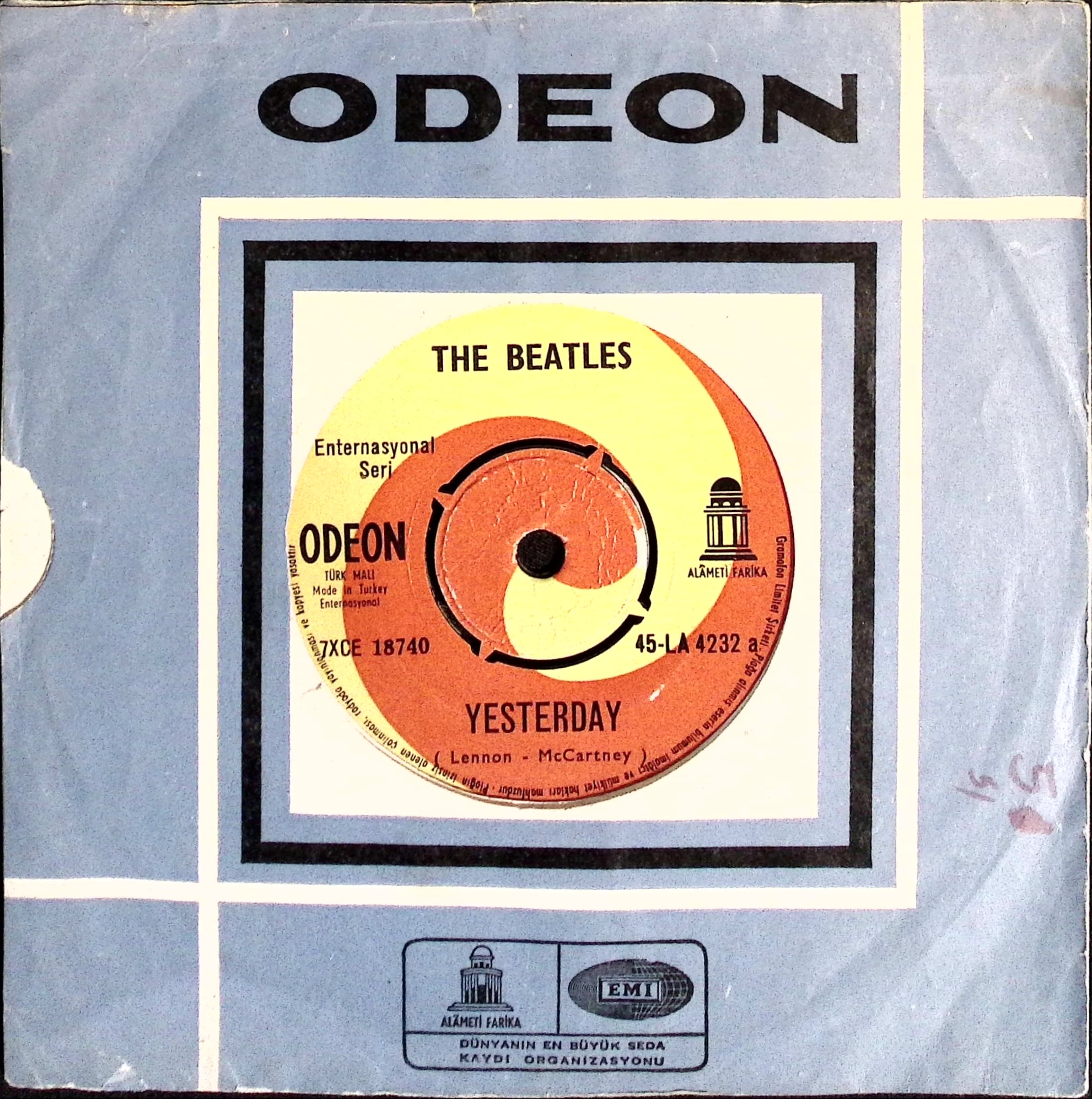 The Beatles - Yesterday / Dizzy Miss Lizzy (Turkey)