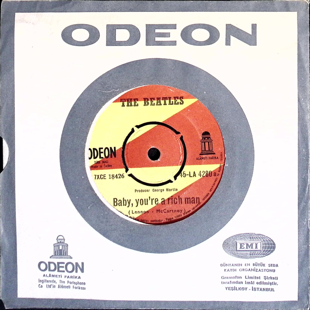 The Beatles - Baby You’re A Rich Man / All You Need Is Love (Turkey)
