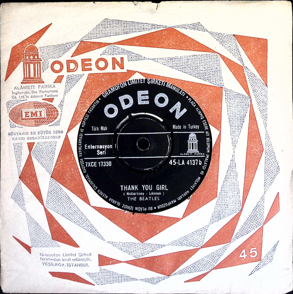 The Beatles - From Me To You / Thank You Girl (Turkey)