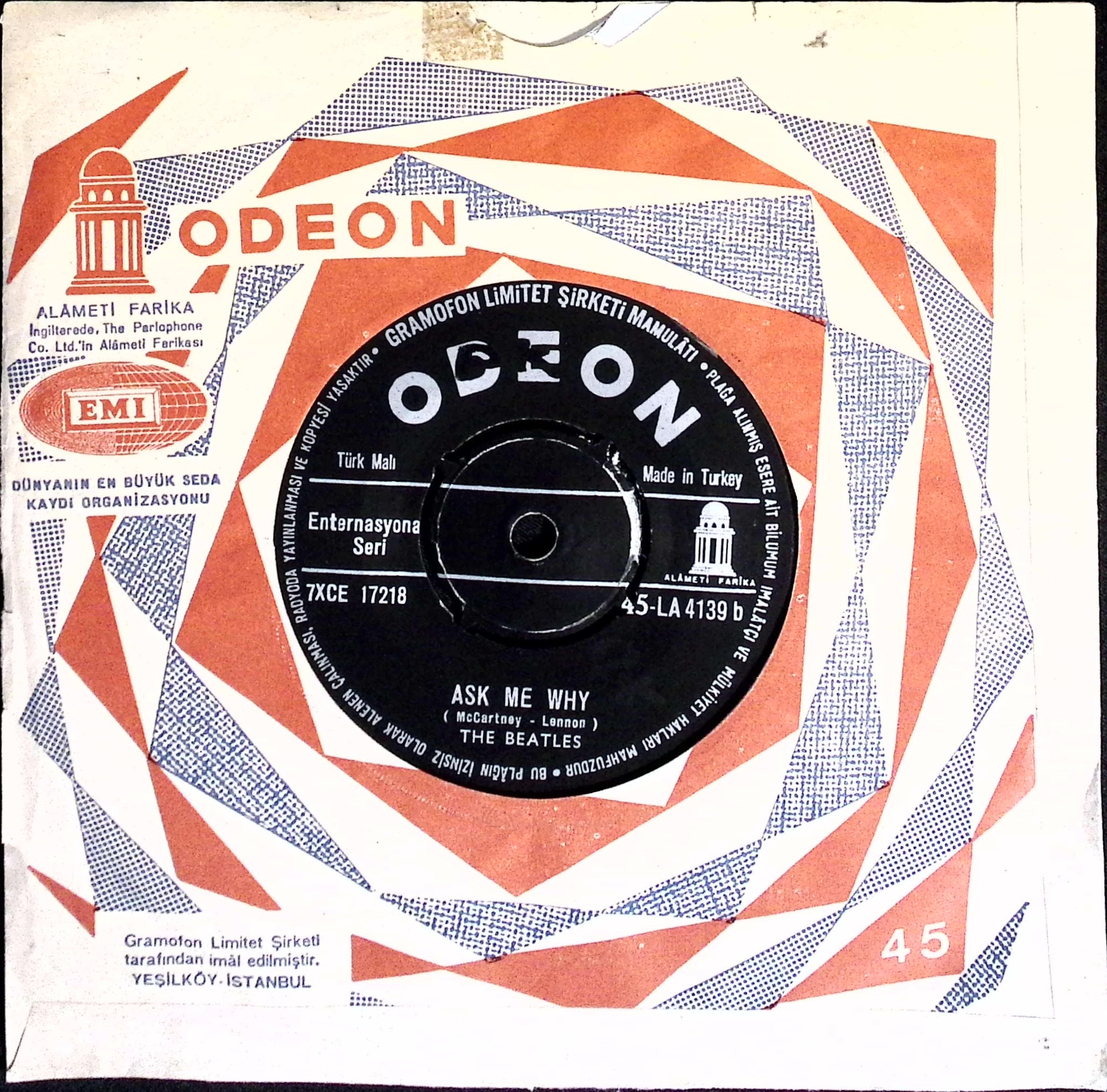 The Beatles - Please Please Me / Ask Me Why (Turkey)