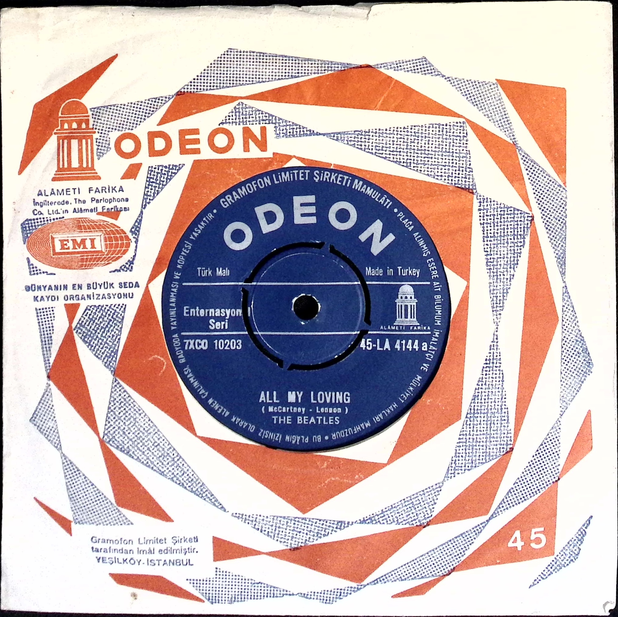 The Beatles - All My Loving / Can’t Buy Me Love (Turkey)