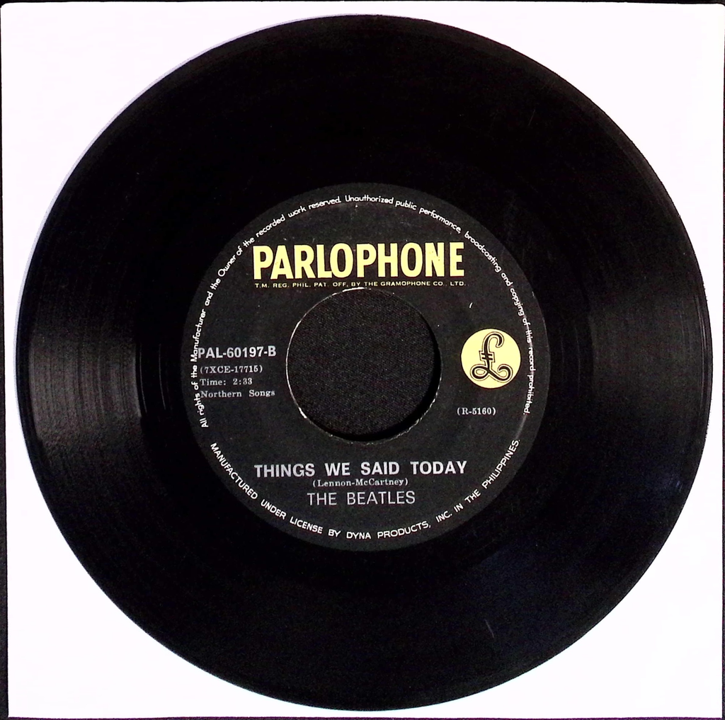The Beatles - A Hard Day’s Night / Things We Said Today (Philippines)
