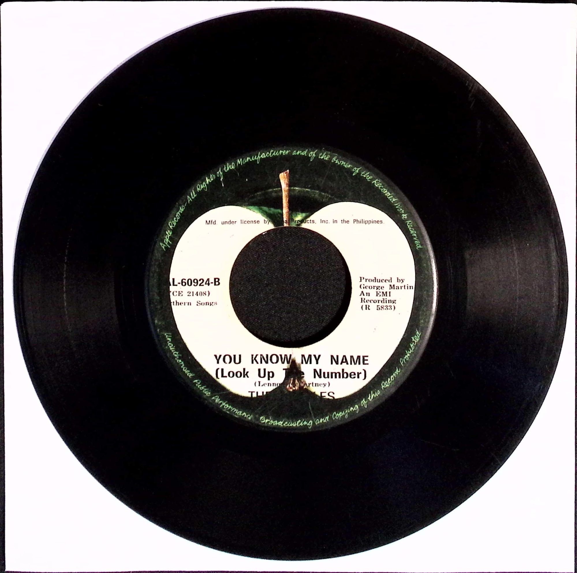 The Beatles - Let It Be / You Know My Name (Look Up the Number) (Philippines)