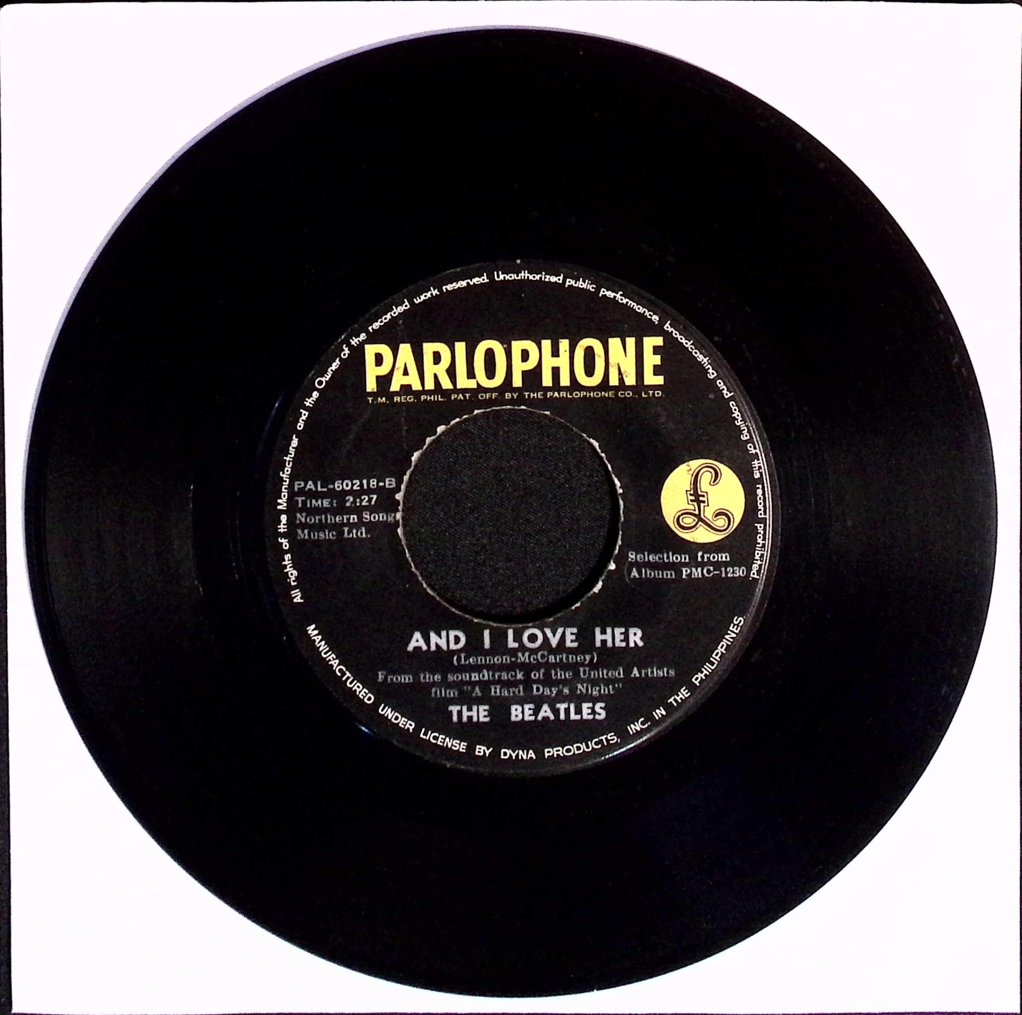 The Beatles - I Should Have Known Better / And I Love Her (Philippines)