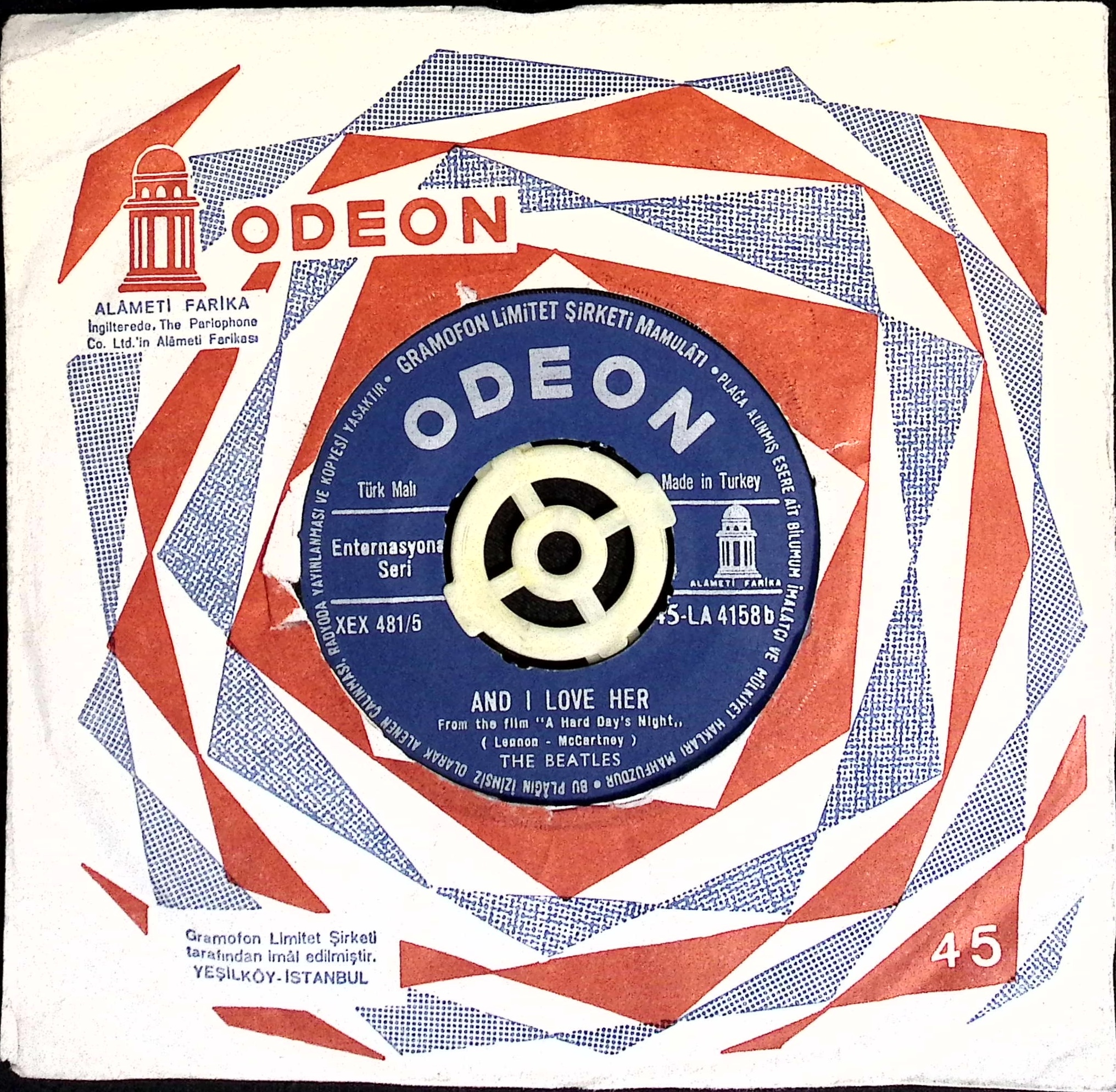 The Beatles - I’m Happy Just To Dance With You / And I Love Her (Turkey)