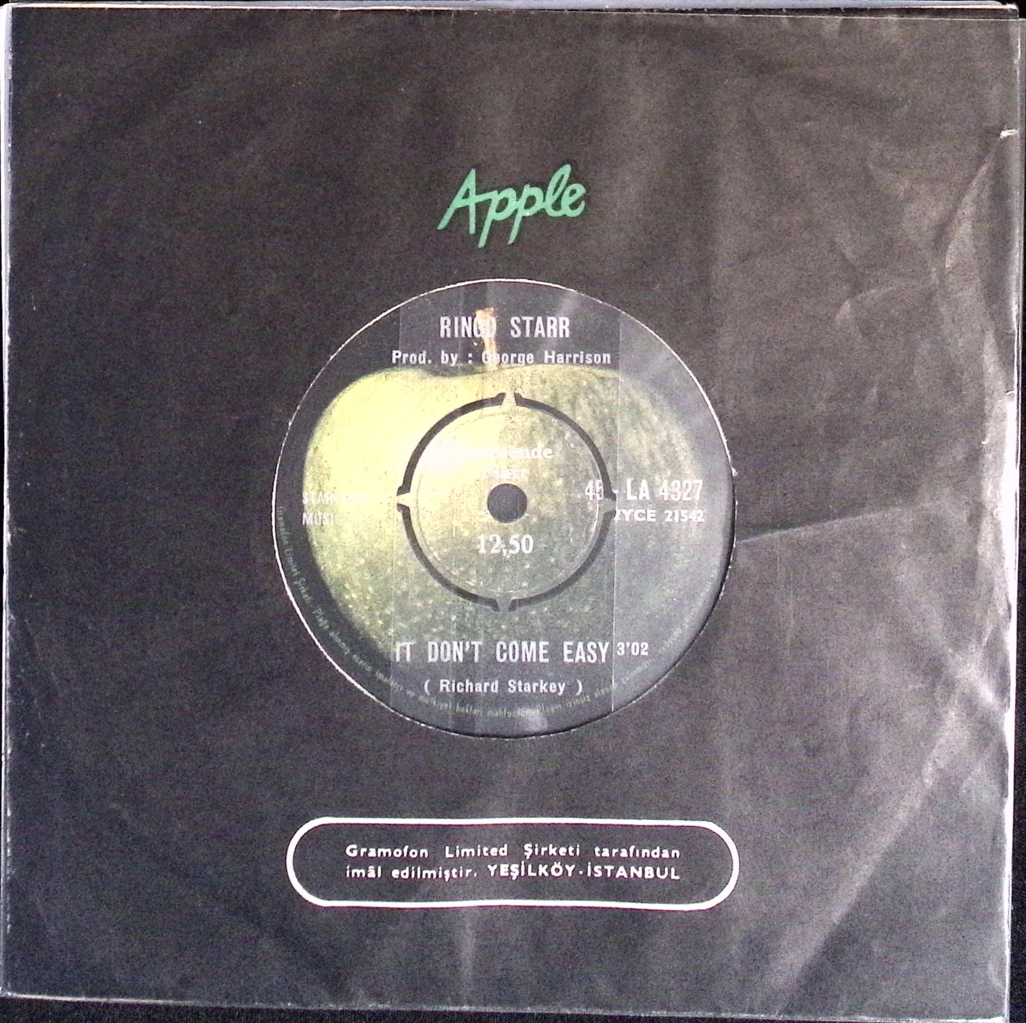 Ringo Starr - It Don't Come Easy / Early 1970 (Turkey)