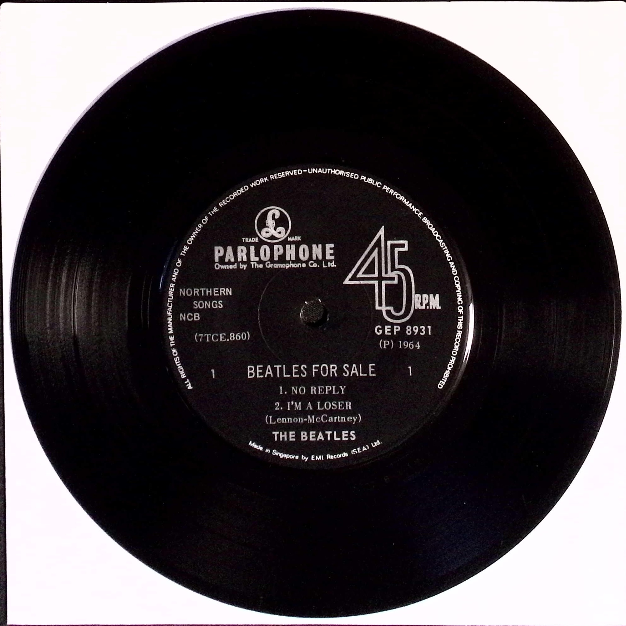 The Beatles - Beatles For Sale (EP) (Singapore)