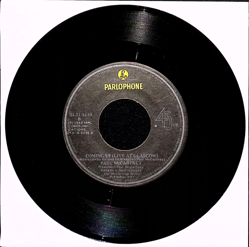 Paul McCartney - Coming Up (Apareciendo) / Coming Up (Live at Glasgow) (Peru)