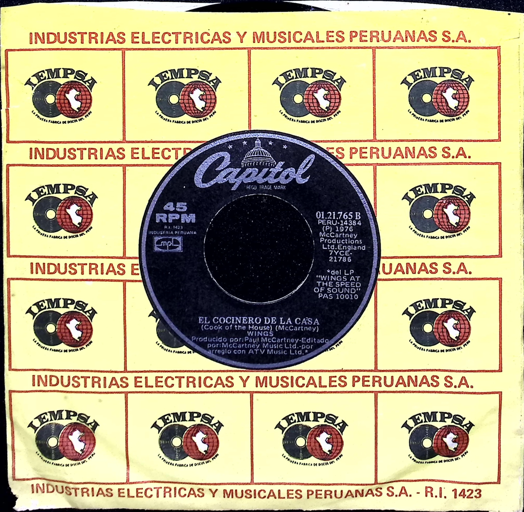 Wings - Tontas Canciones de Amor (Silly Love Songs) / El Cocinero de la Casa (Cook of the House) (Peru)