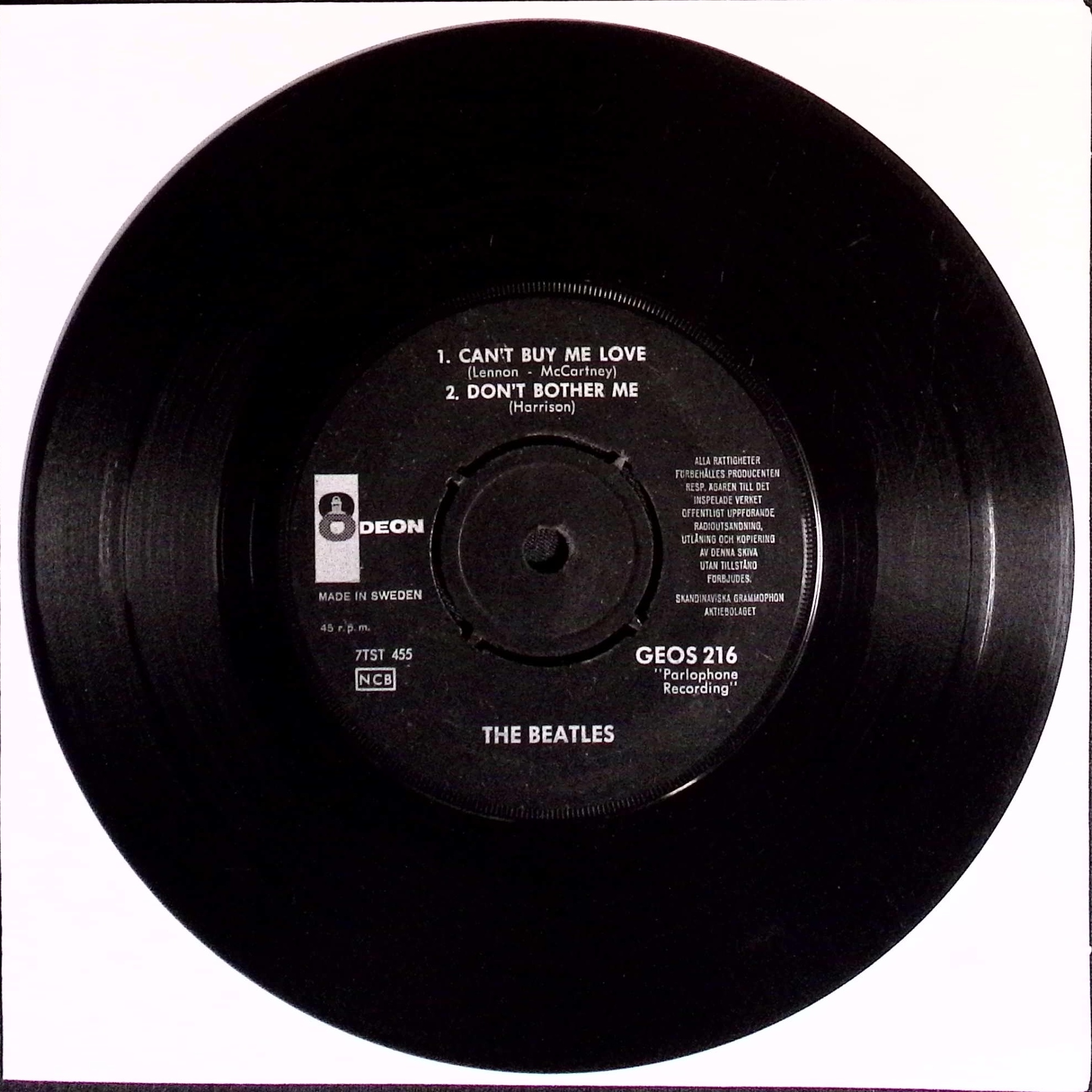The Beatles - Can't Buy Me Love (Sweden)