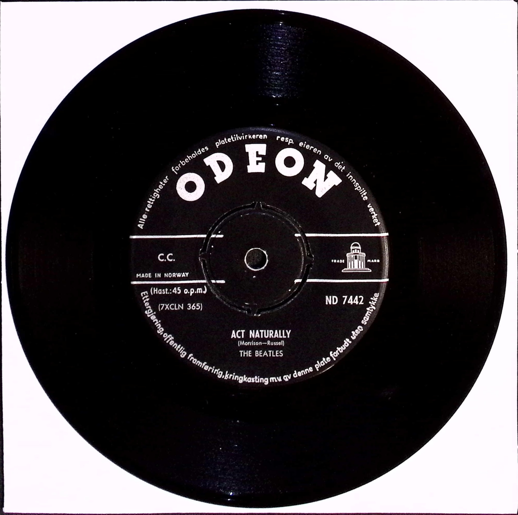 The Beatles - Act naturally / Yesterday (Norway)