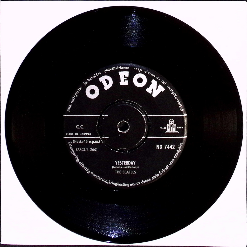The Beatles - Act naturally / Yesterday (Norway)
