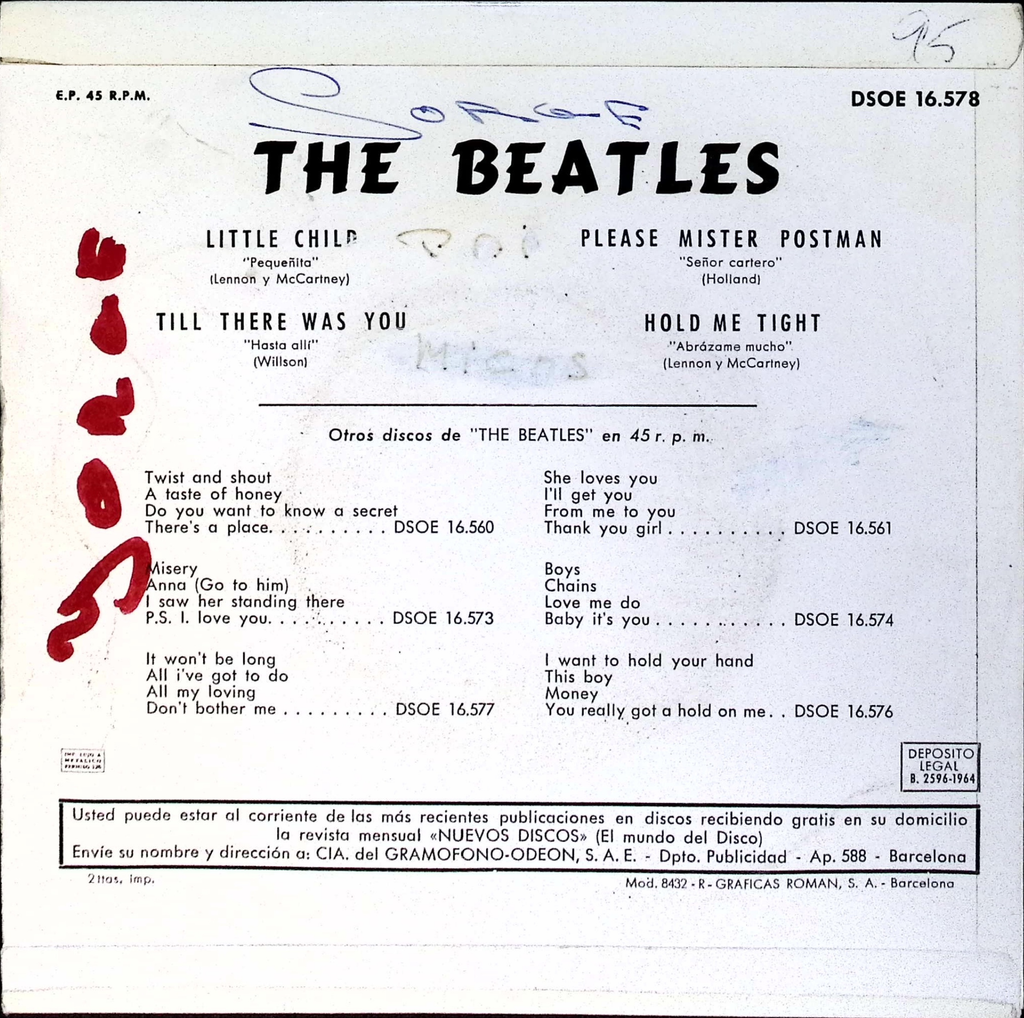 The Beatles - Little Child (Spain)