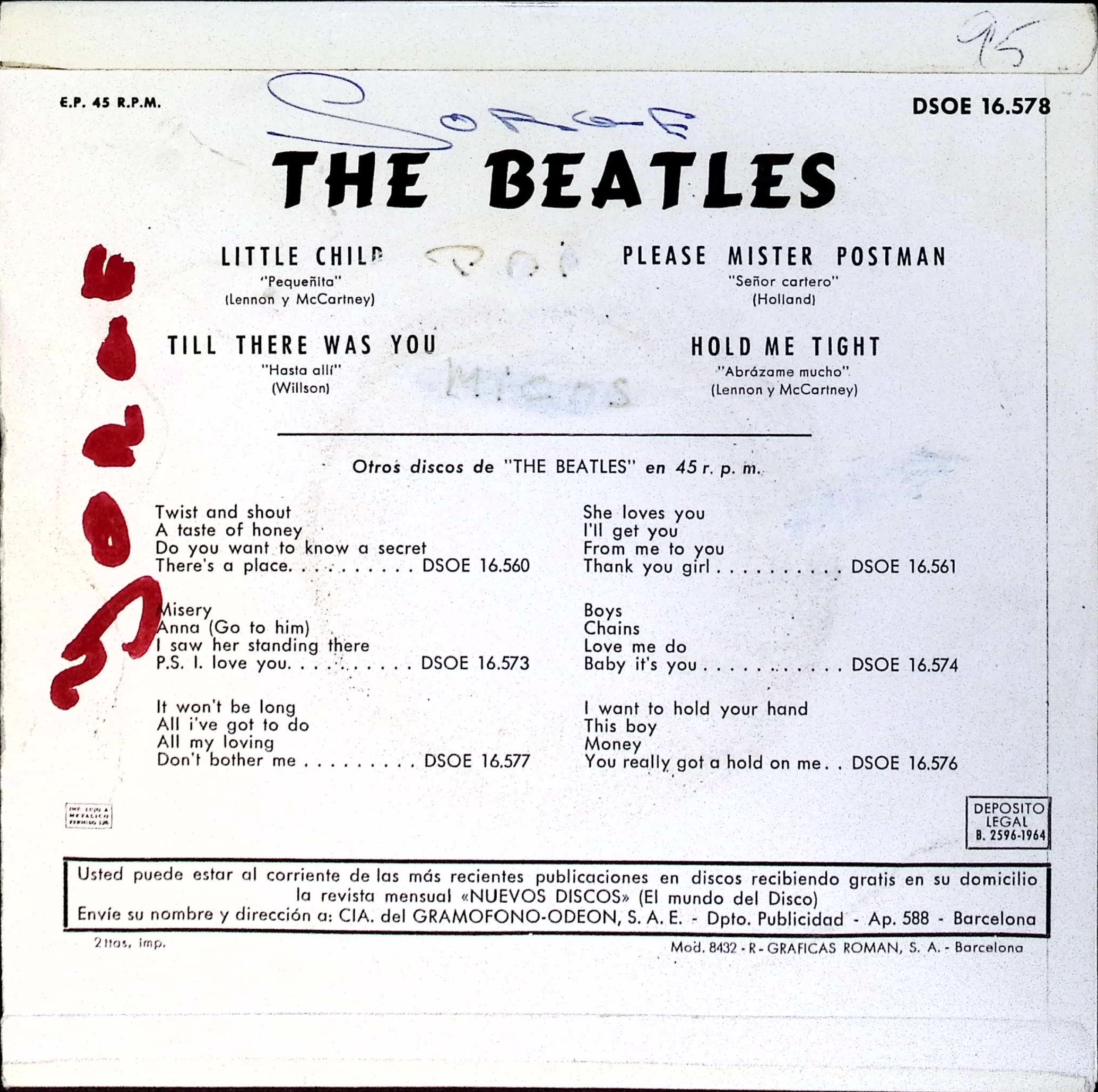 The Beatles - Little Child (Spain)