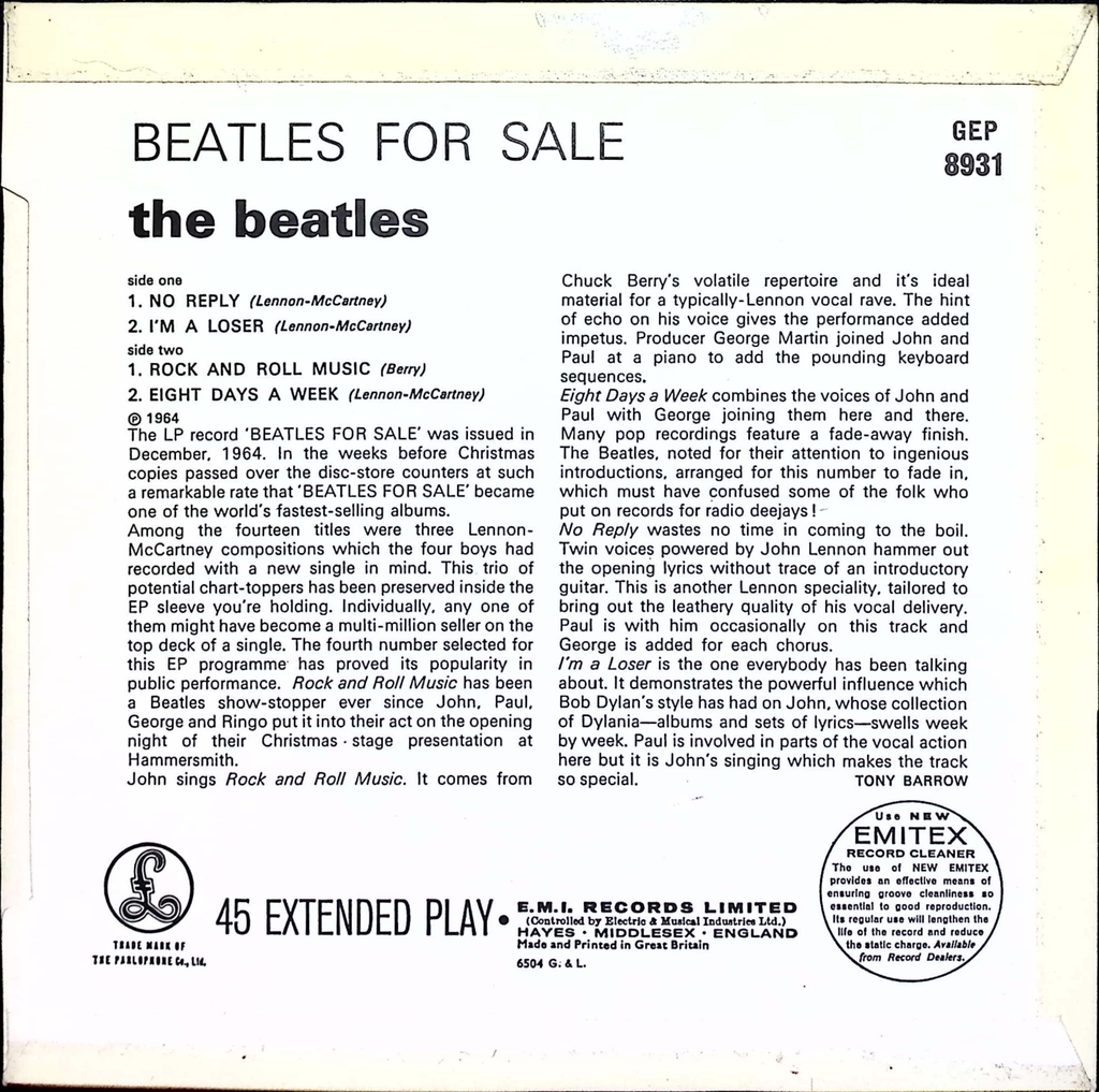The Beatles - Beatles For Sale (UK)