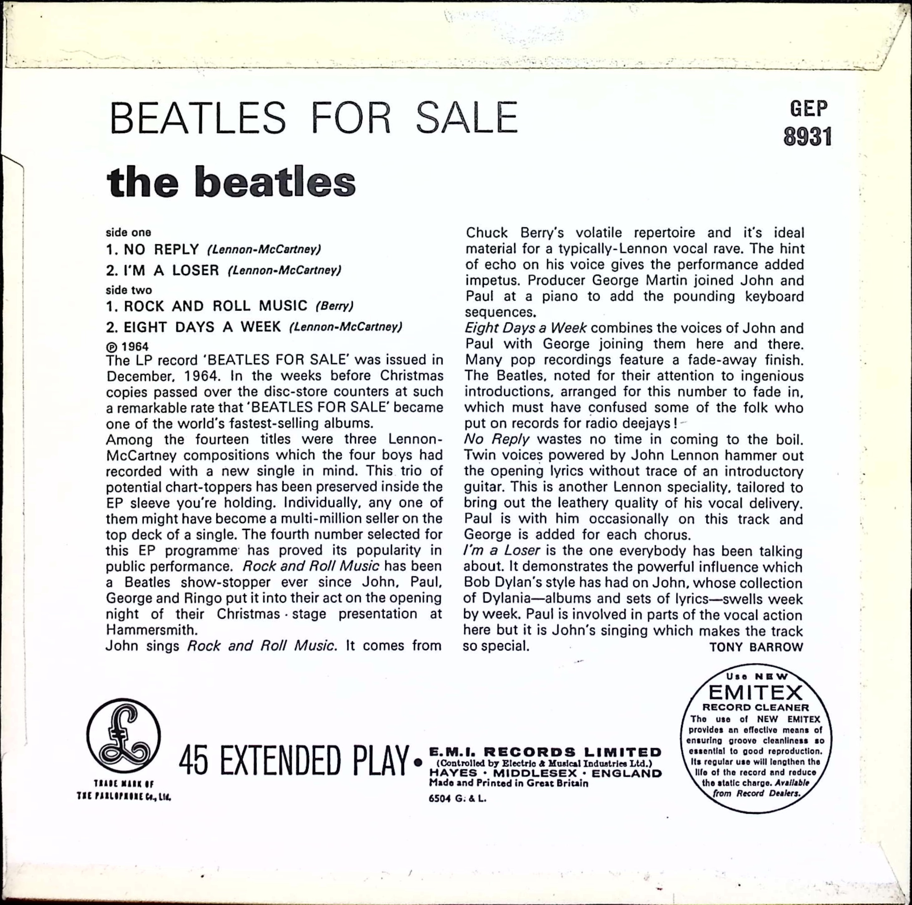 The Beatles - Beatles For Sale (UK)