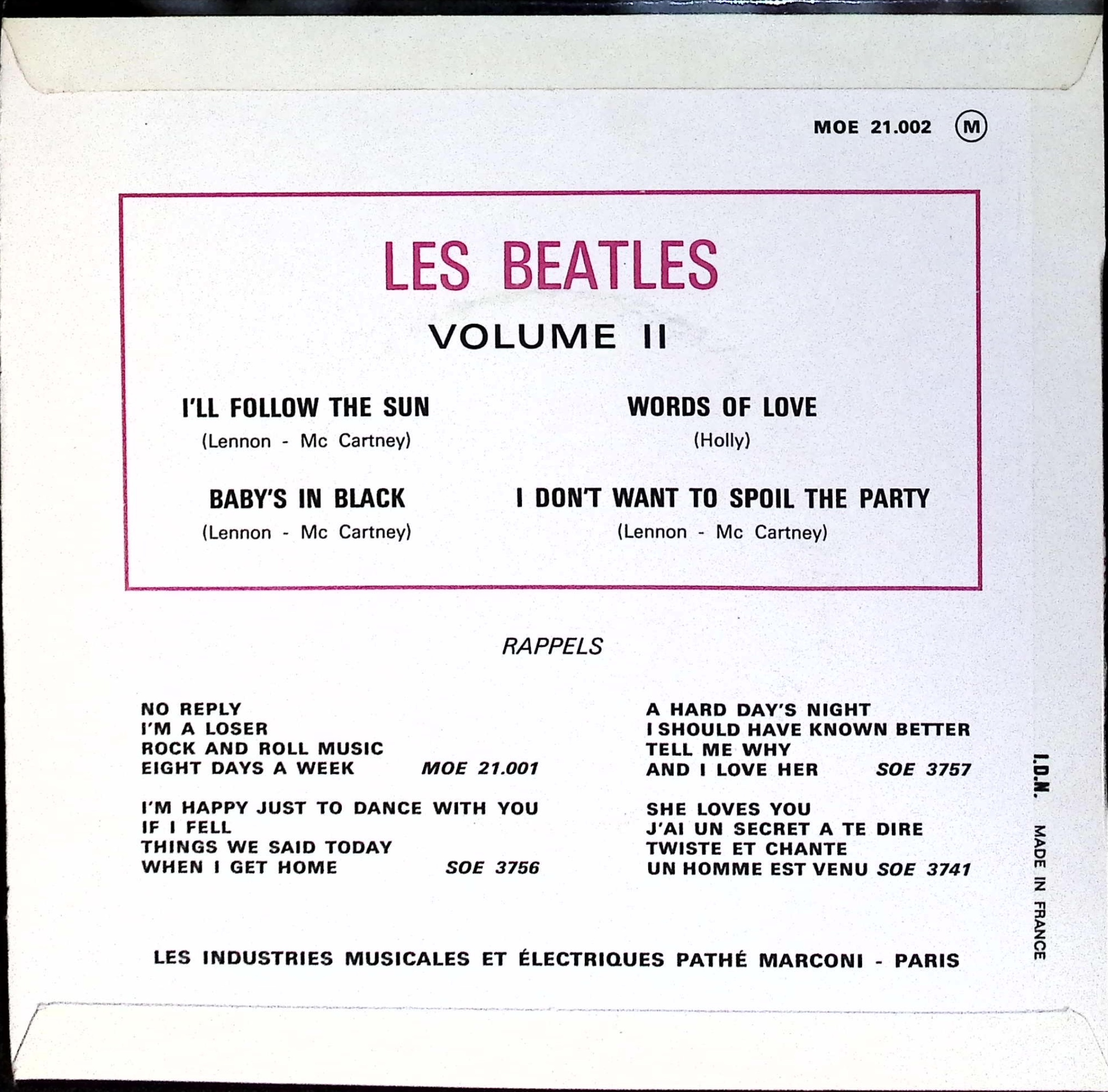 The Beatles - Volume 2 (France)