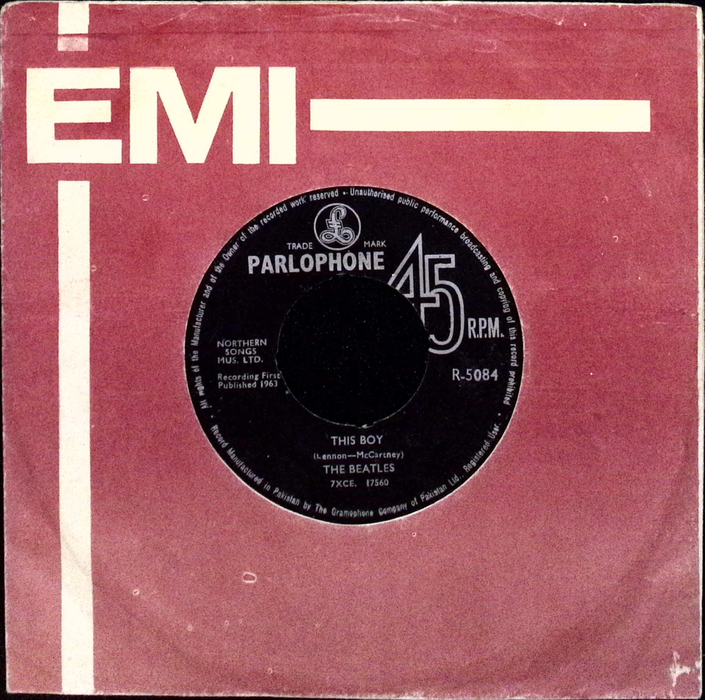 The Beatles - I Want To Hold Your Hand / This Boy (Pakistan)