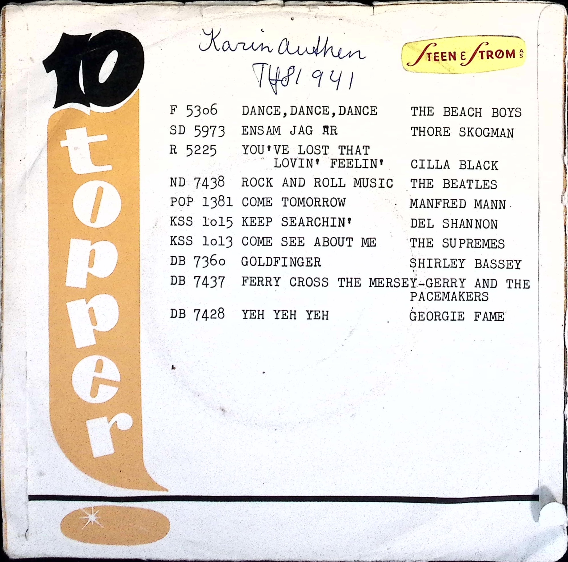 The Beatles - Ticket To Ride / Yes It Is (Norway)