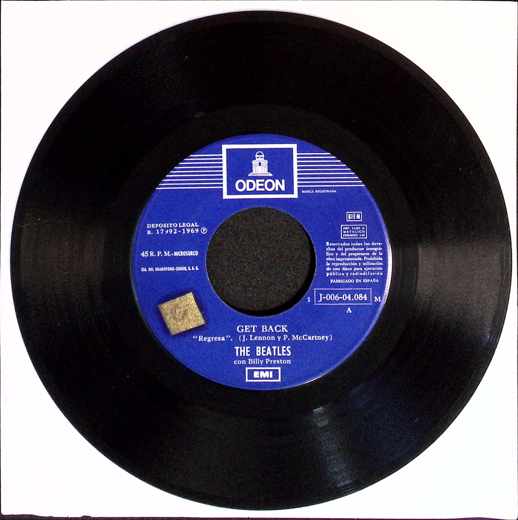 The Beatles - Get Back / Don't Let Me Down (Spain)