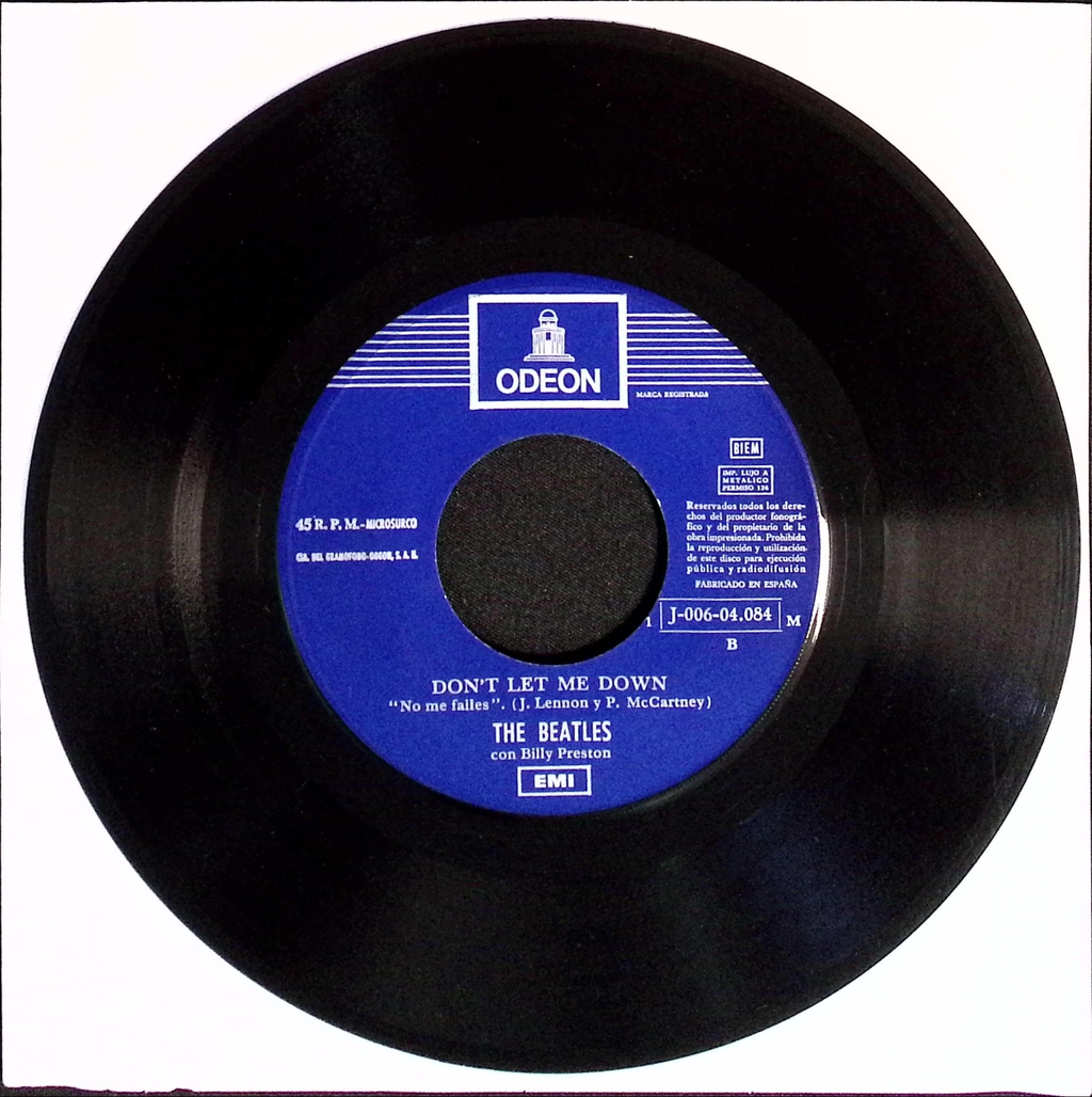 The Beatles - Get Back / Don't Let Me Down (Spain)