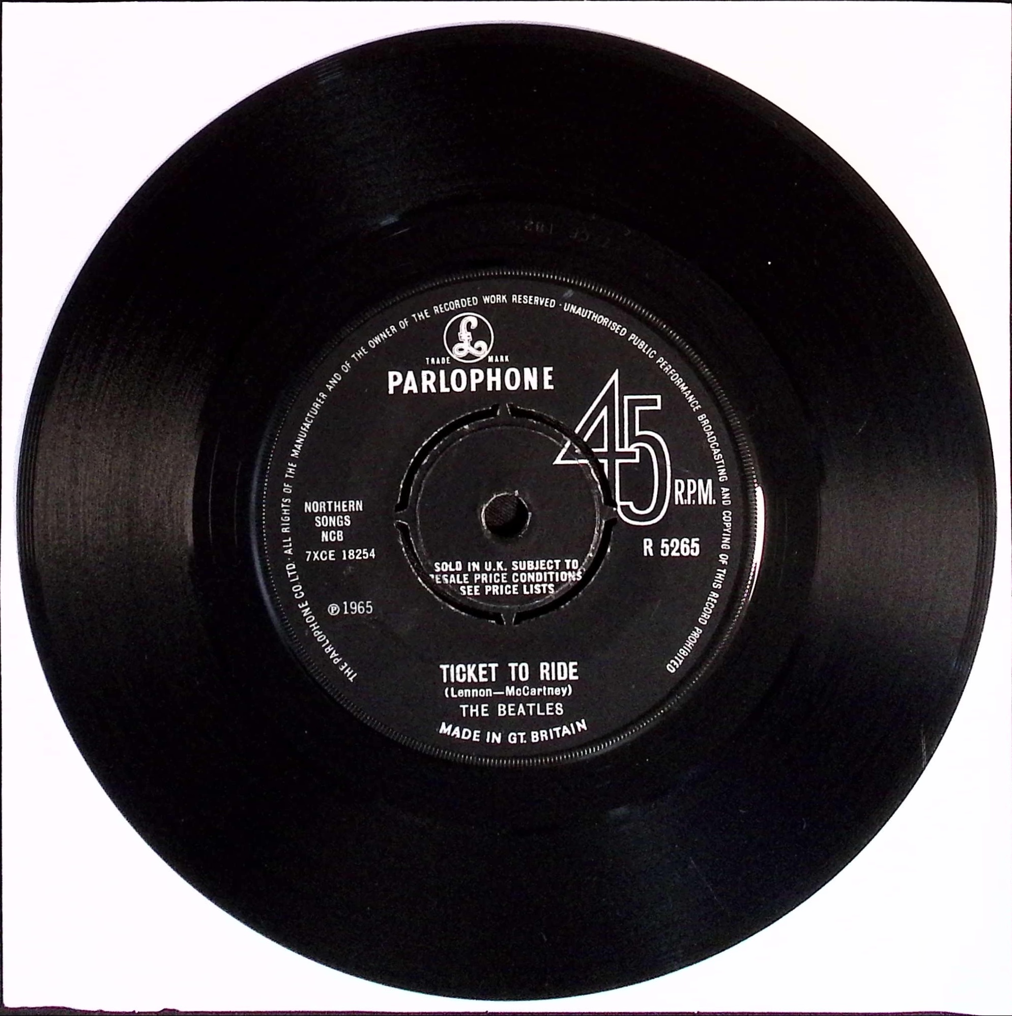 The Beatles - Ticket To Ride / Yes It Is (UK)