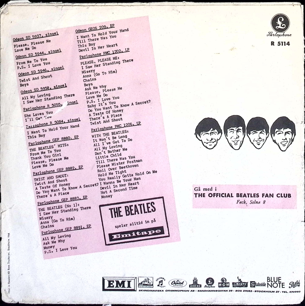 The Beatles - Can't Buy Me Love / You Can't Do That (Sweden)