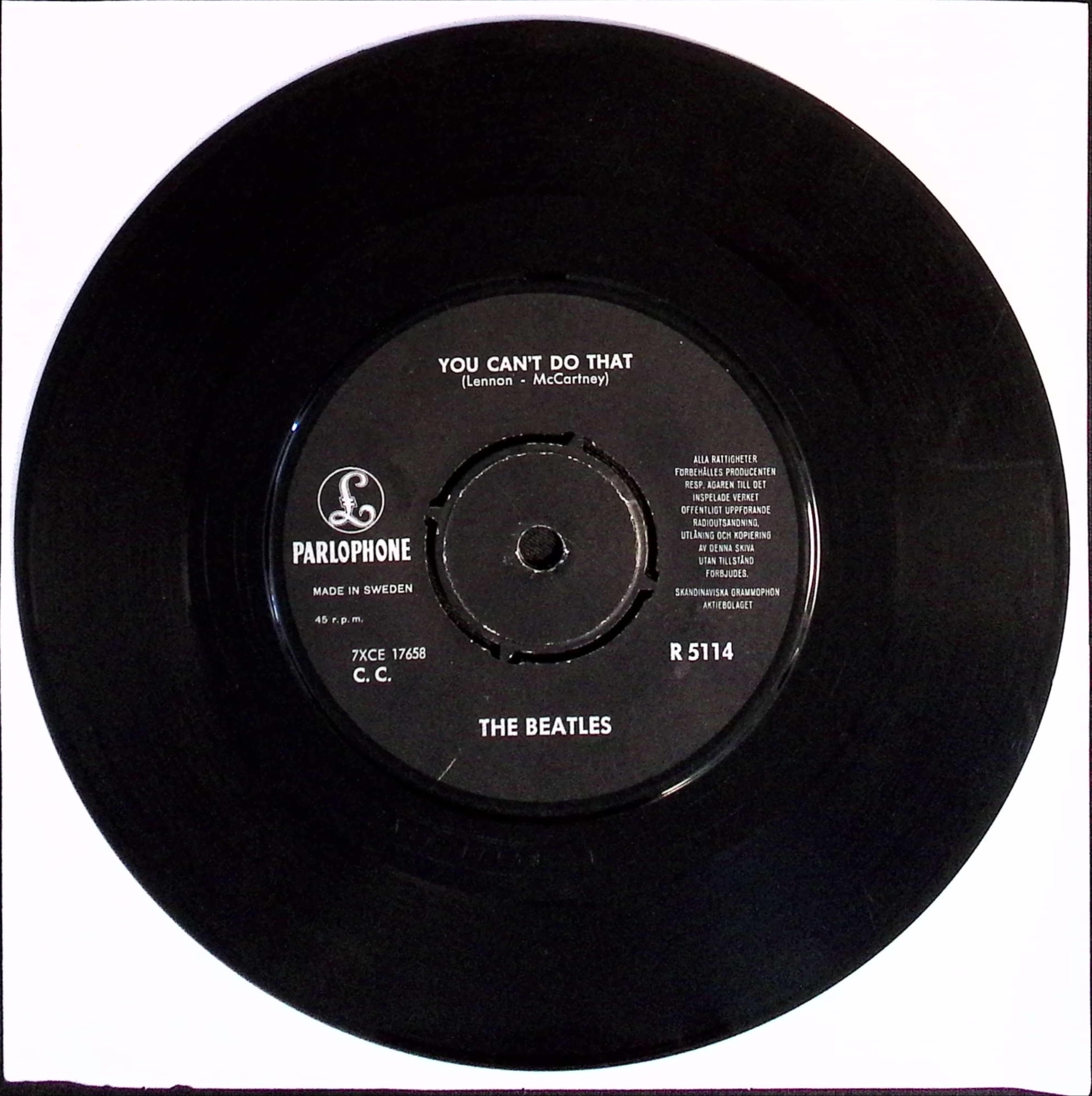 The Beatles - Can't Buy Me Love / You Can't Do That (Sweden)