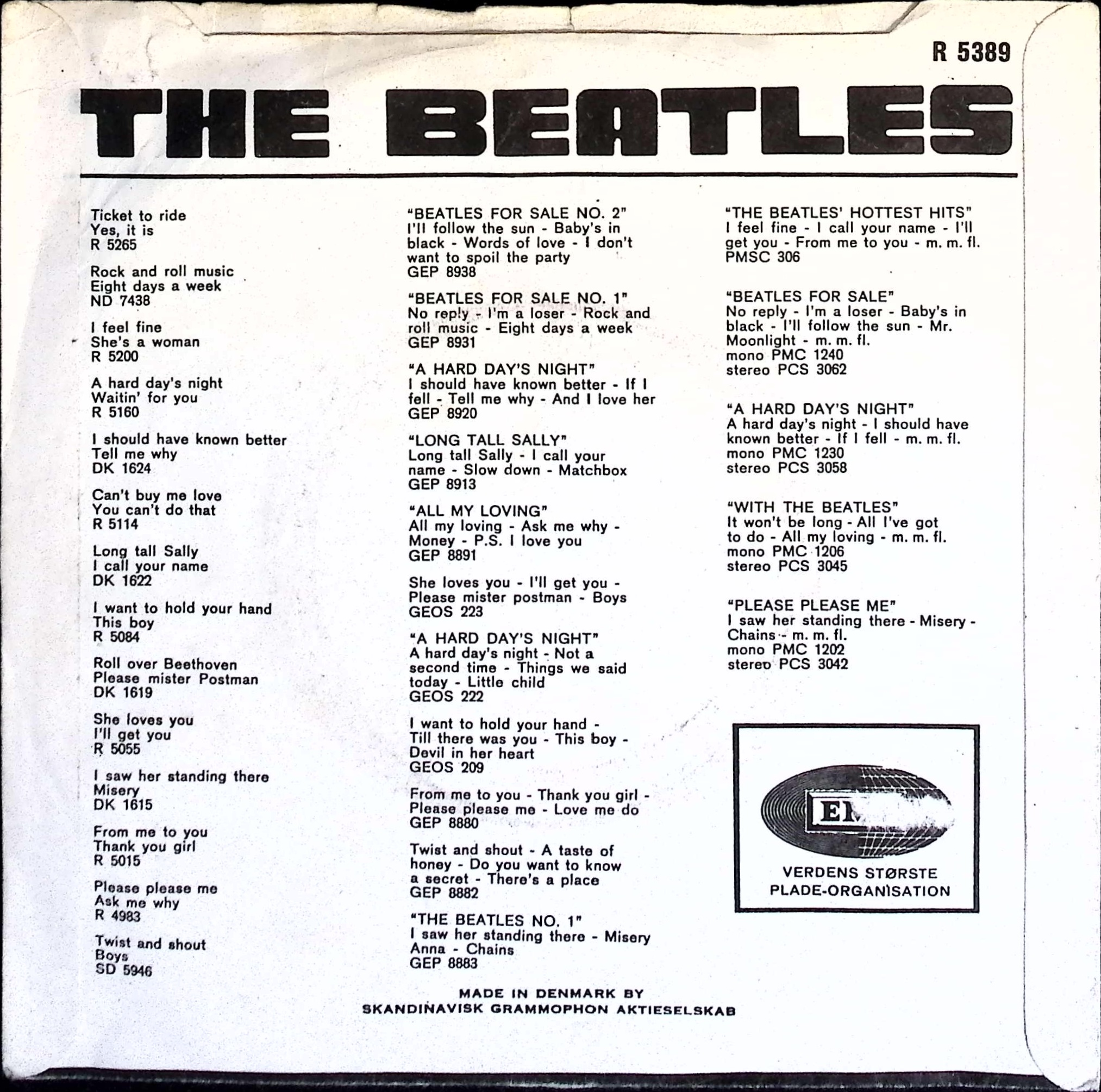 The Beatles - We Can Work It Out / Day Tripper (Denmark)