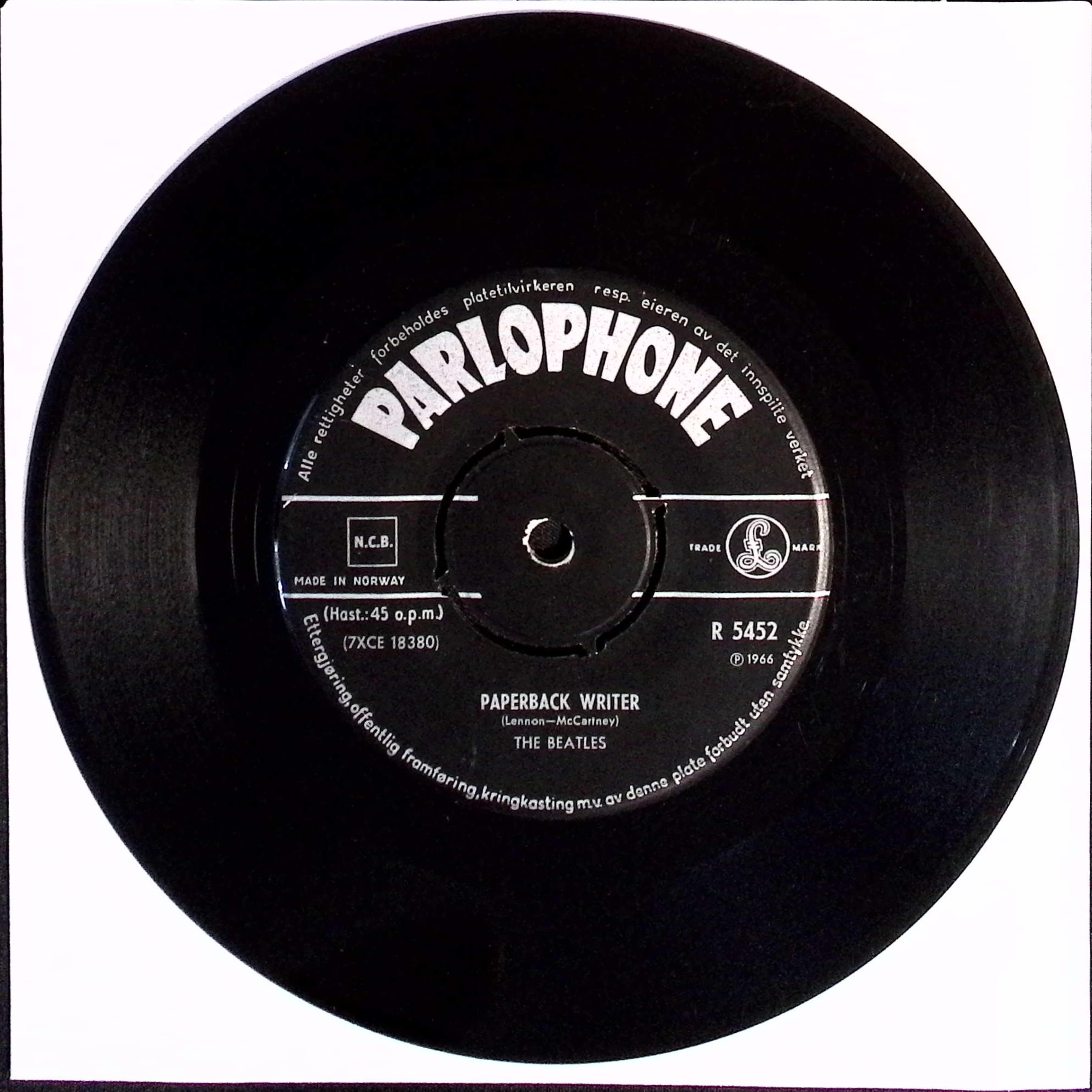 The Beatles - Paperback Writer (Norway)