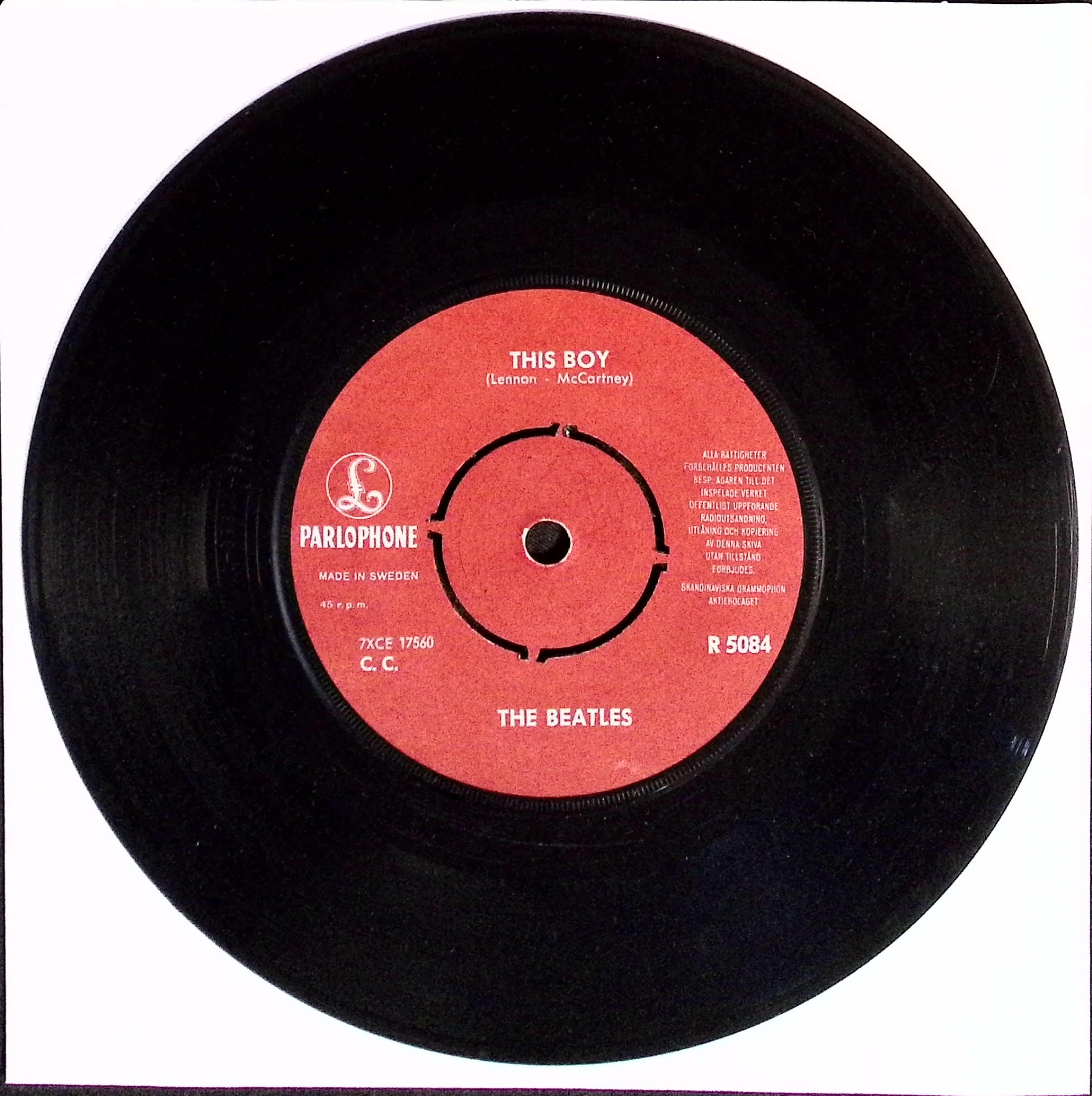 The Beatles - I Want To Hold Your Hand / This Boy (Sweden)