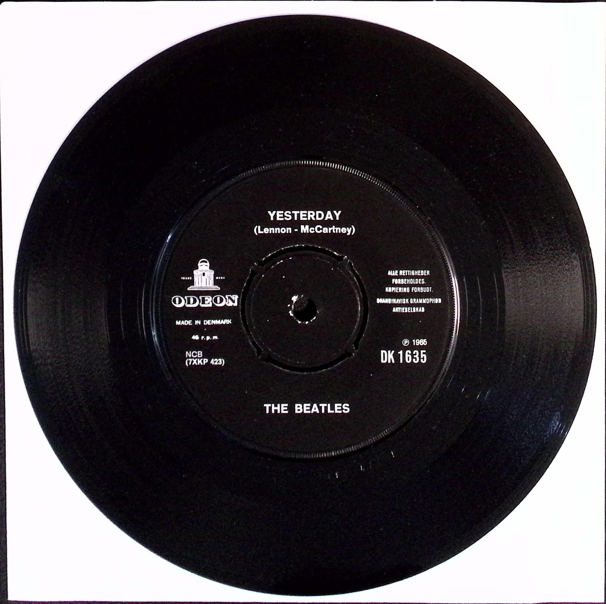 The Beatles - Yesterday / Act Naturally (Denmark)