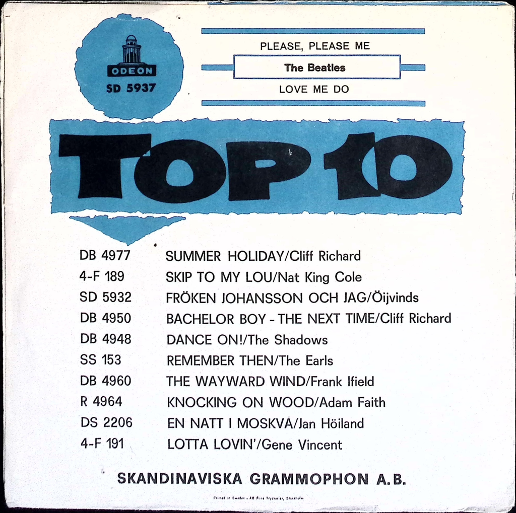 The Beatles - Please Please Me / Love Me Do (Sweden)