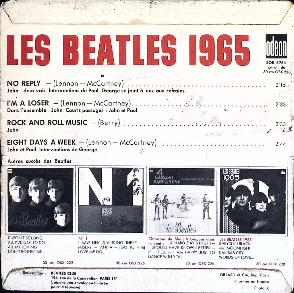 The Beatles - Eight Days A Week (France)