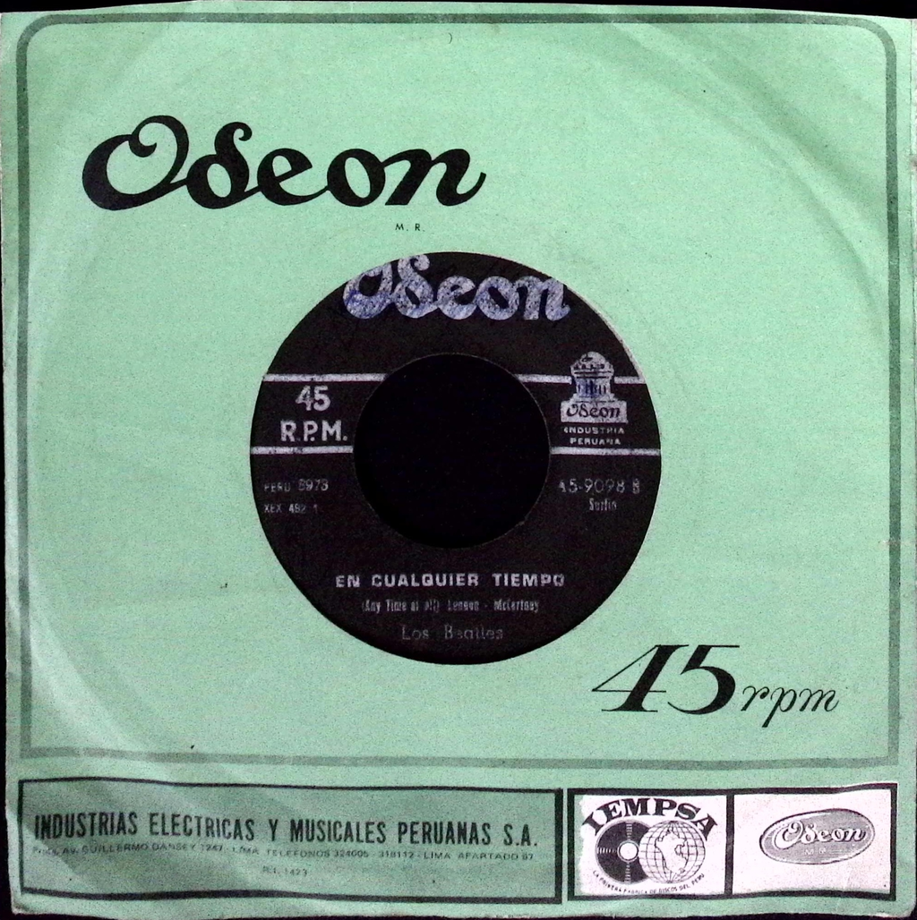 The Beatles - Y yo la quería (And I Love Her) / En Cualquier Tiempo (Any Time at All) (Peru)