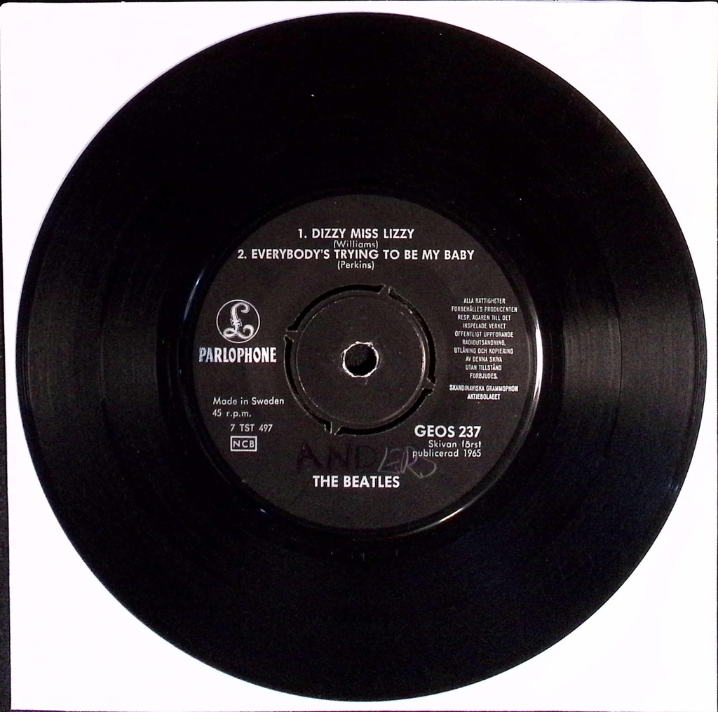 The Beatles - Dizzy Miss Lizzy  (Sweden)