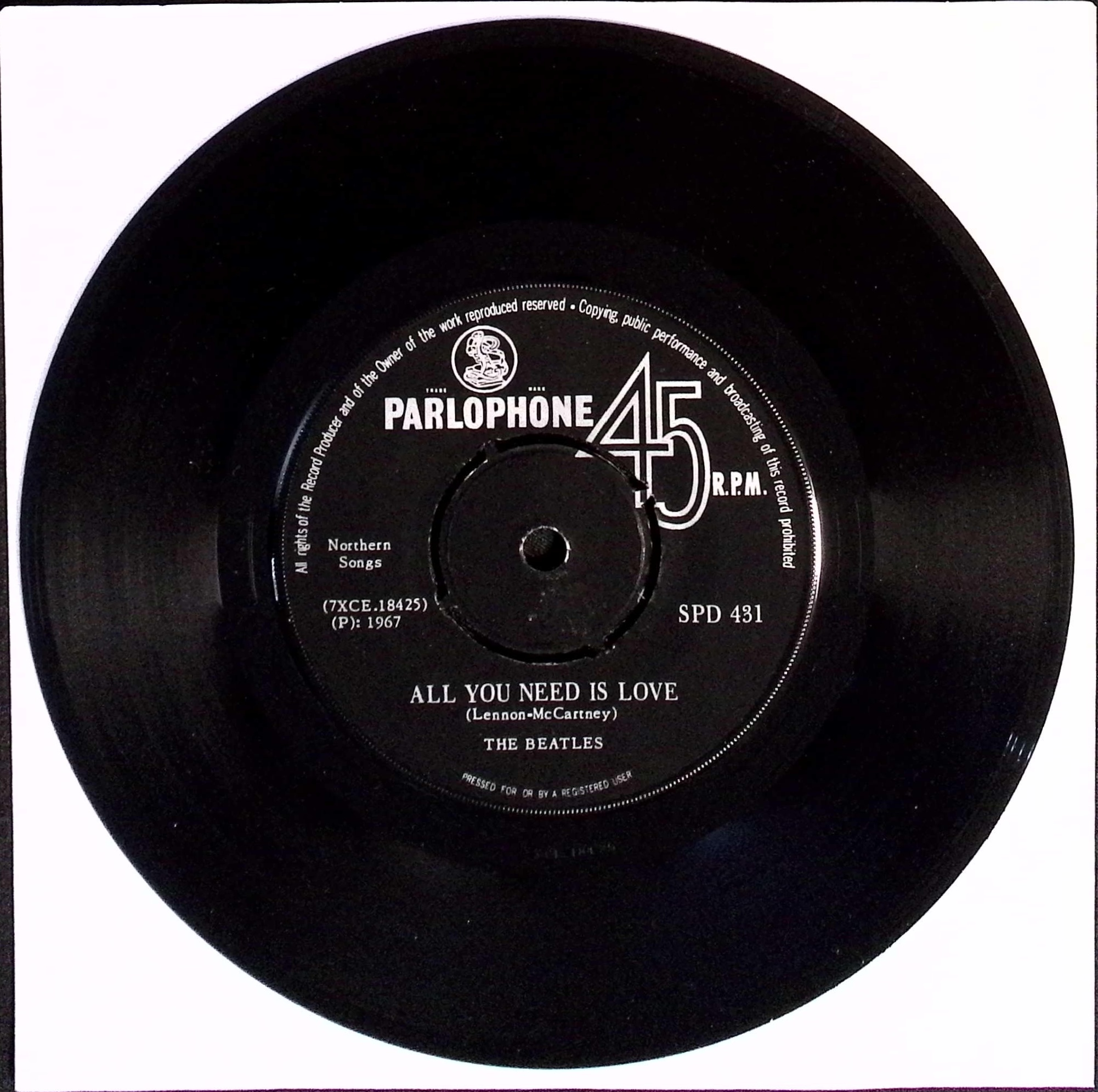 The Beatles - All You Need Is Love / Baby You're A Rich Man (South Africa)