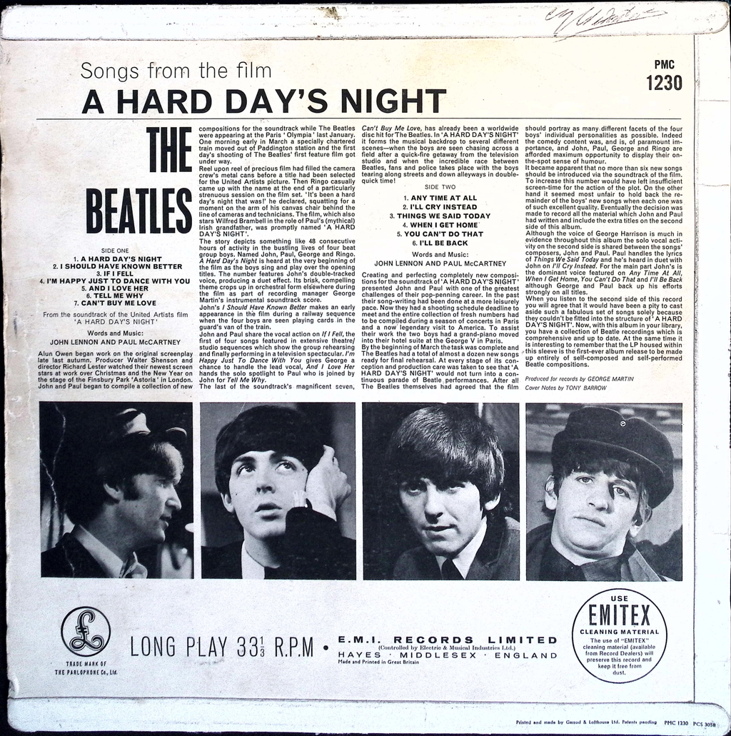 The Beatles - A Hard Day’s Night (UK)