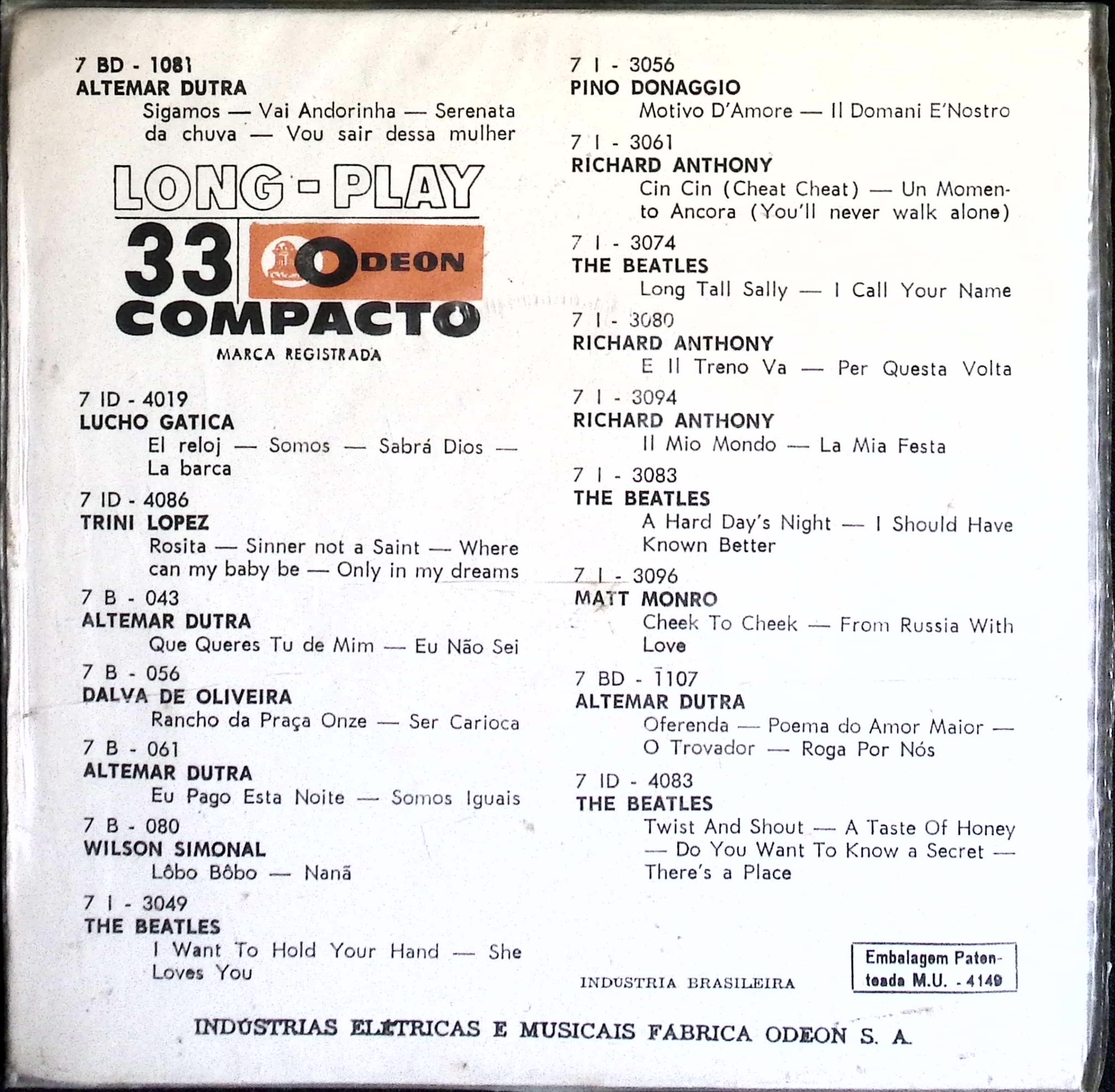 The Beatles - I Feel Fine / If I Fell (Brazil)