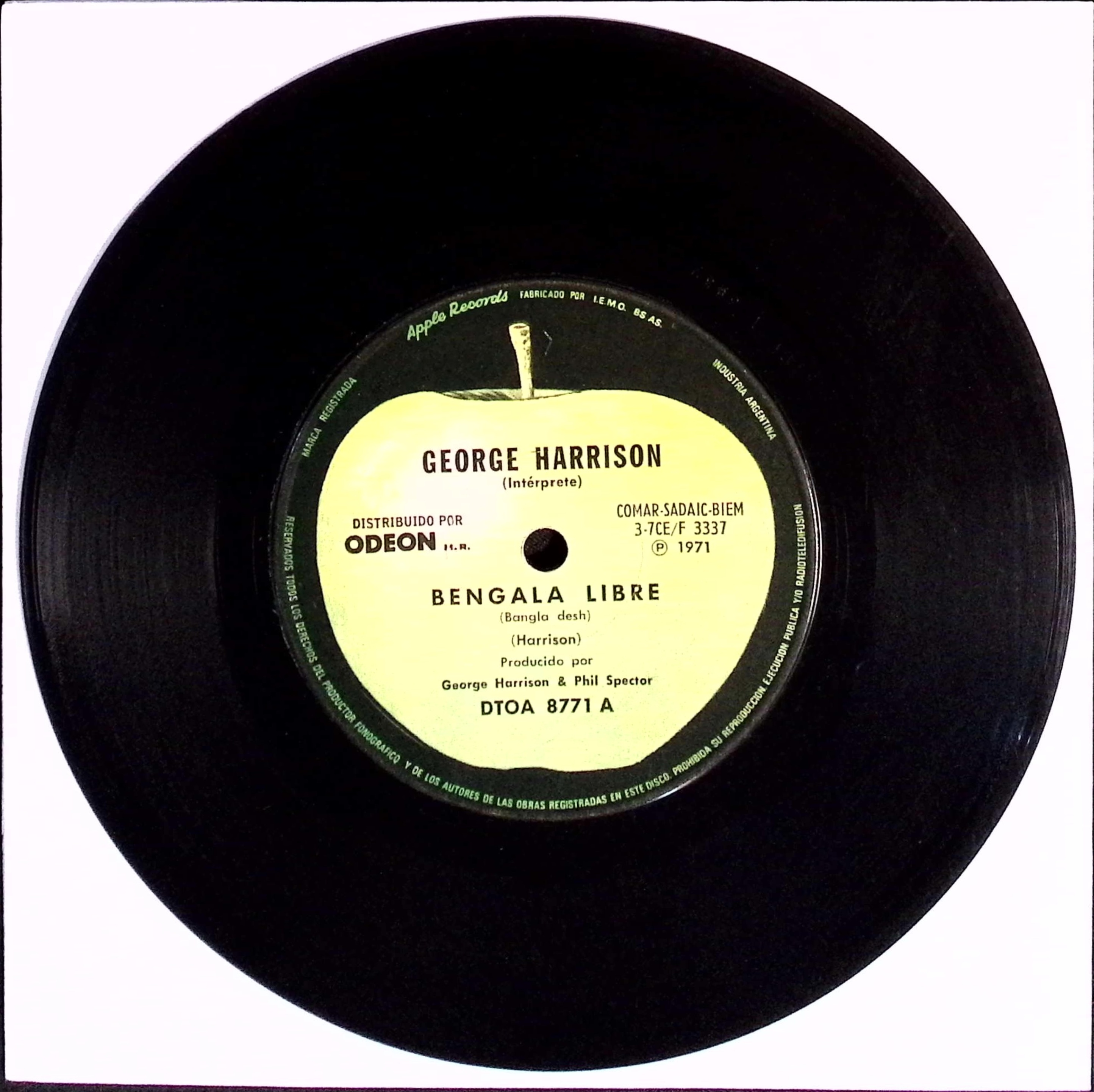 George Harrison - Bengala Libre / Profunda Tristeza (Argentina)