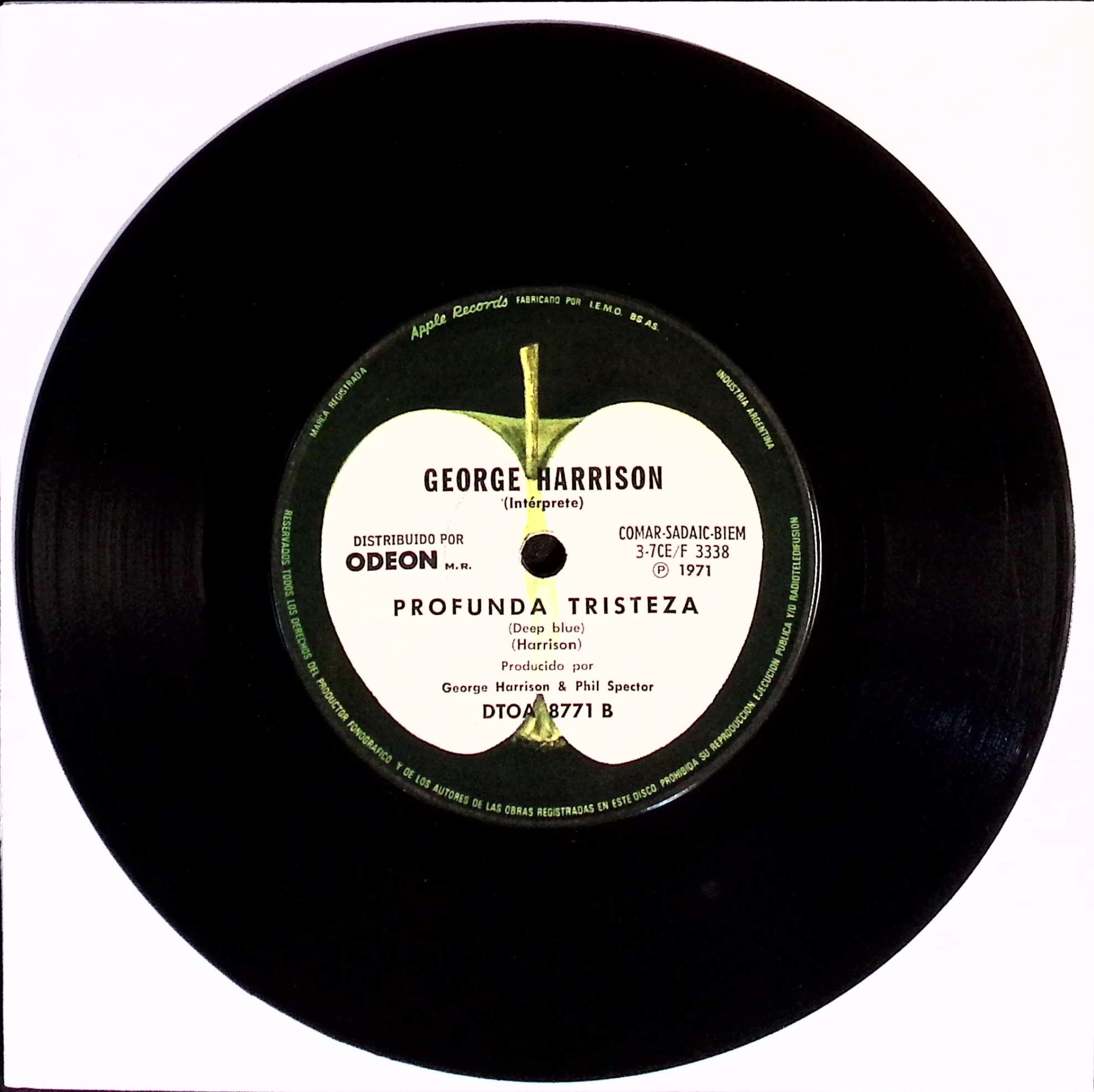 George Harrison - Bengala Libre / Profunda Tristeza (Argentina)