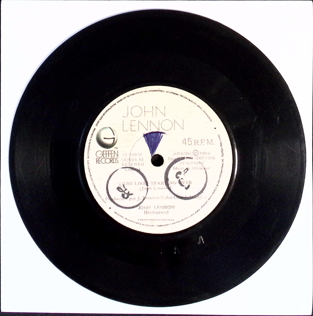 John Lennon - Just Like Starting Over / Kiss Kiss Kiss (Uruguay)