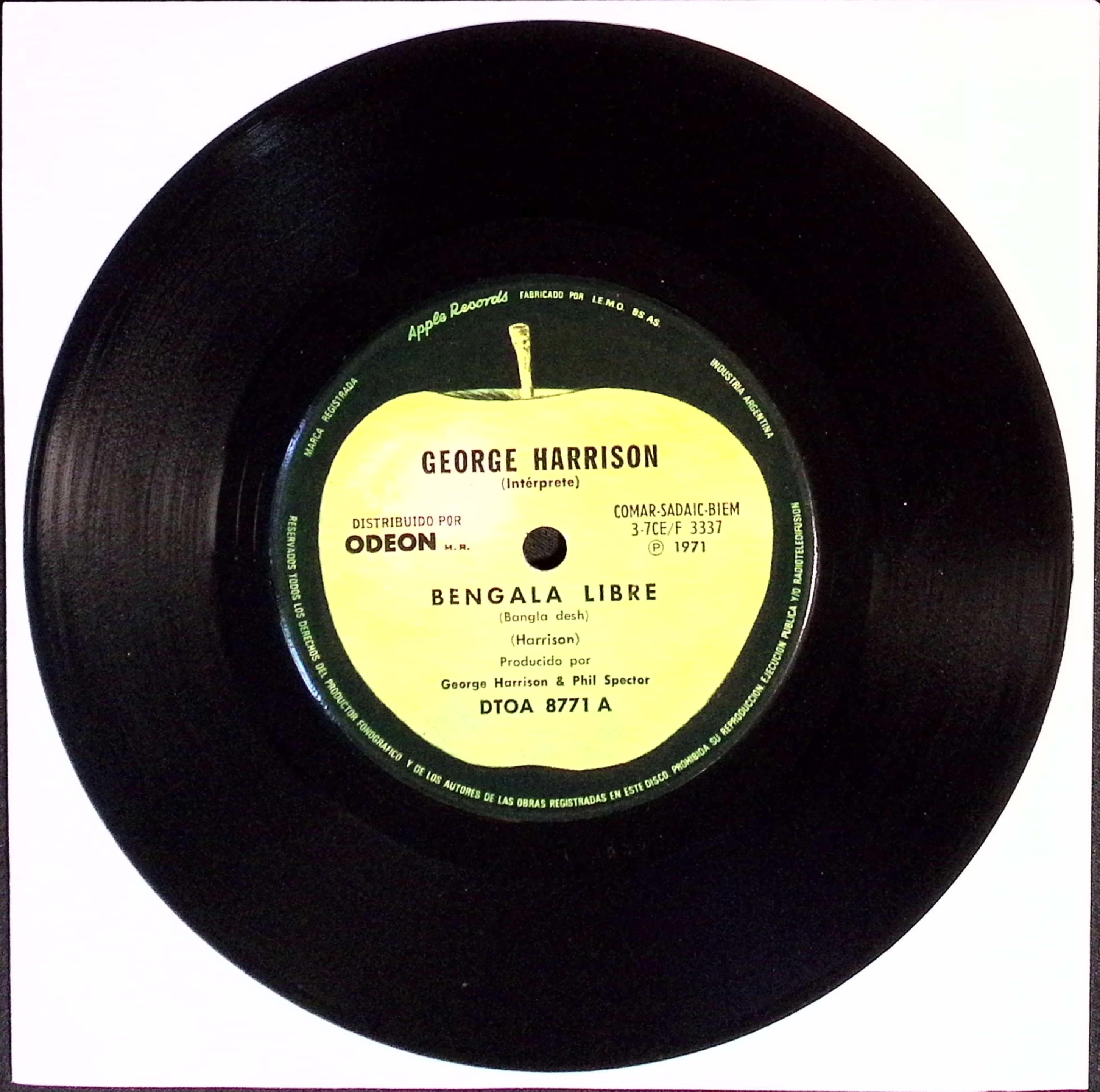 George Harrison - Bengala Libre / Profunda Tristeza (Argentina)