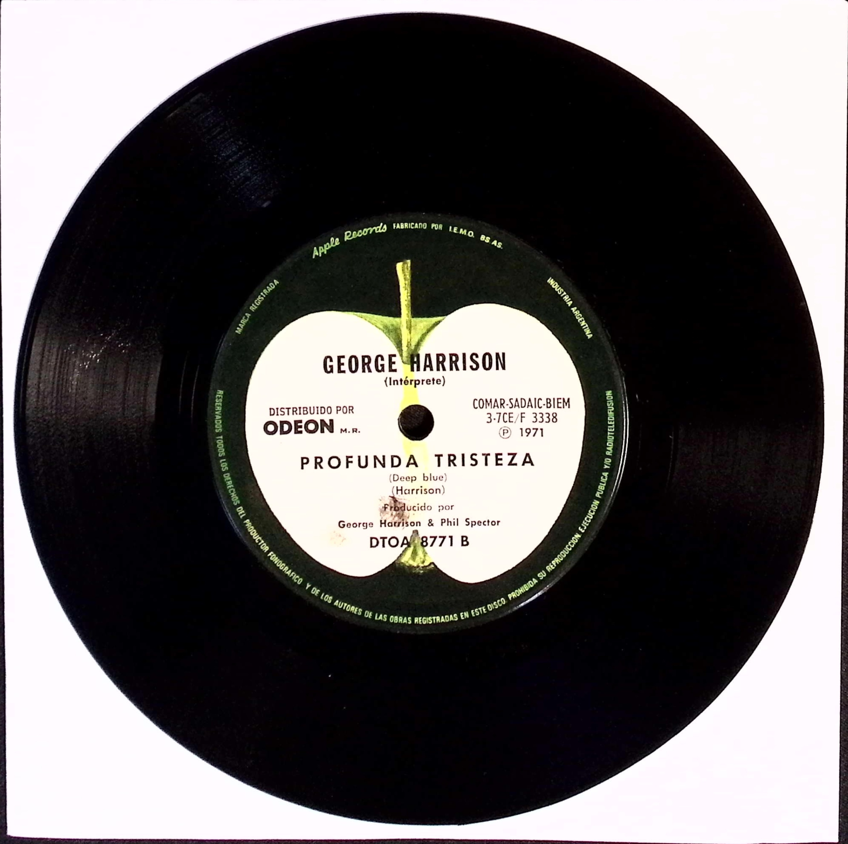 George Harrison - Bengala Libre / Profunda Tristeza (Argentina)