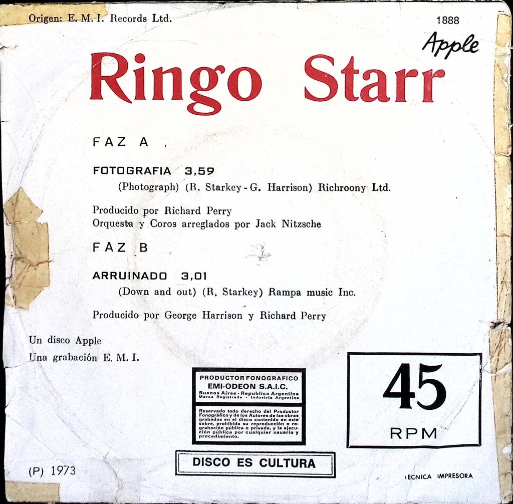 Ringo Starr - Fotografia (Argentina)