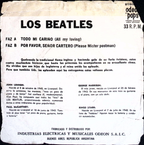 The Beatles - Todo Mi Cariño / Por Favor Señor Cartero (Argentina)