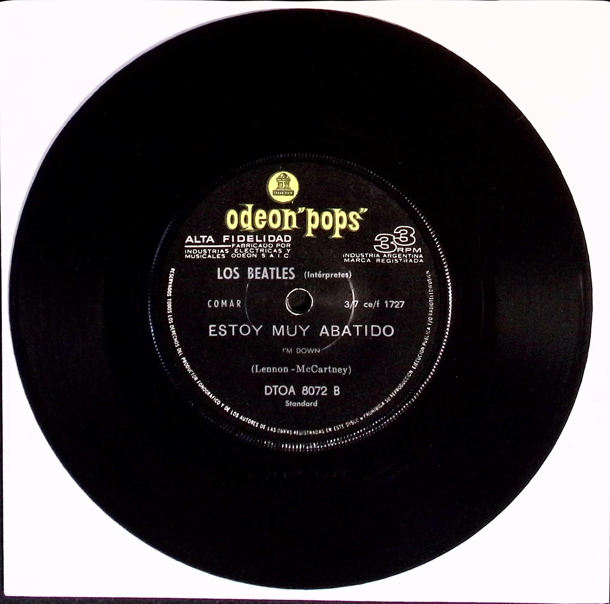 The Beatles - Socorro / Estoy Muy Abatido (Help!/I’m Down) (Argentina)