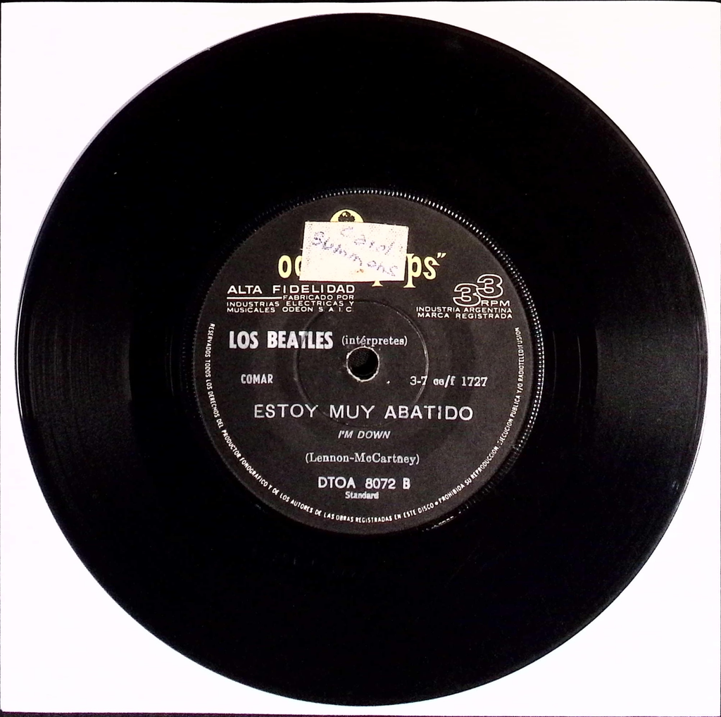 The Beatles - Socorro / Estoy Muy Abatido (Help!/I’m Down) (Argentina)